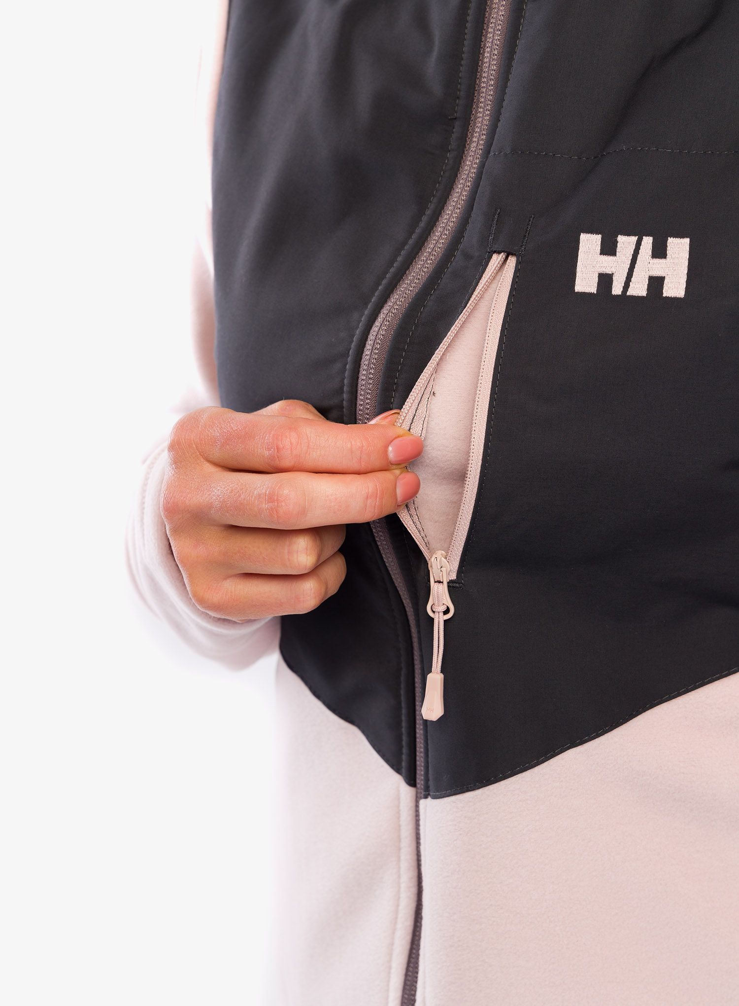 Ženska dukserica od flisa Helly Hansen Daybreaker Block Jacket - pink cloud