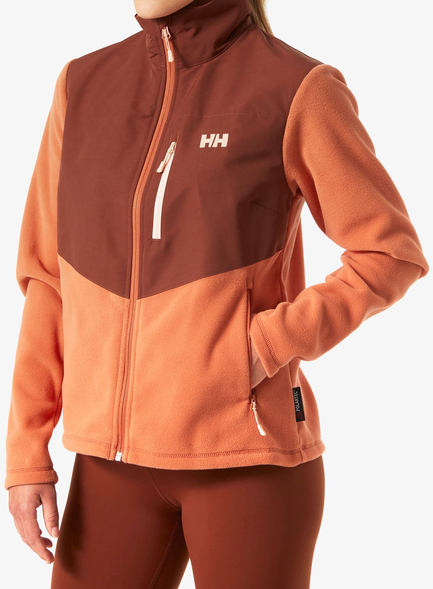 Ženska dukserica od flisa Helly Hansen Daybreaker Block Jacket - terracotta