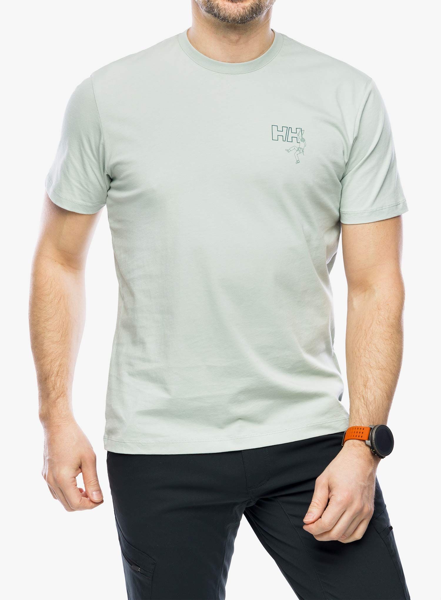 Majica s tiskom Helly Hansen F2F Organic Cotton Tee 2.0 - green mist