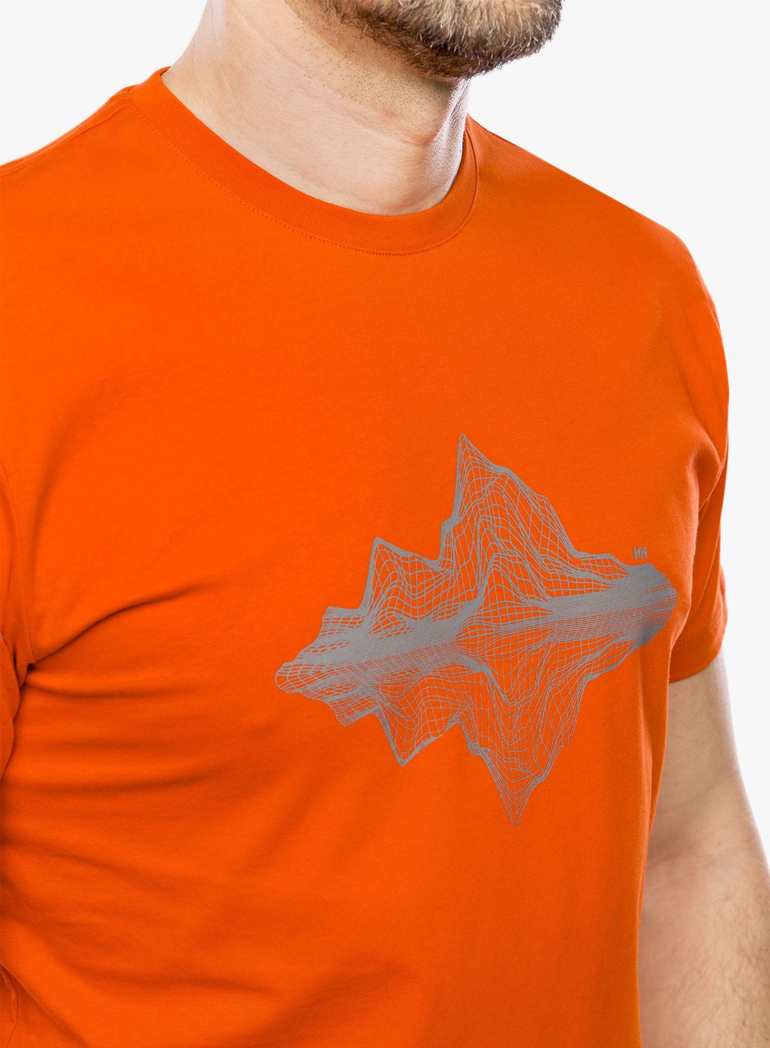 Majica s tiskom Helly Hansen F2F Organic Cotton Tee 2.0 - patrol orange