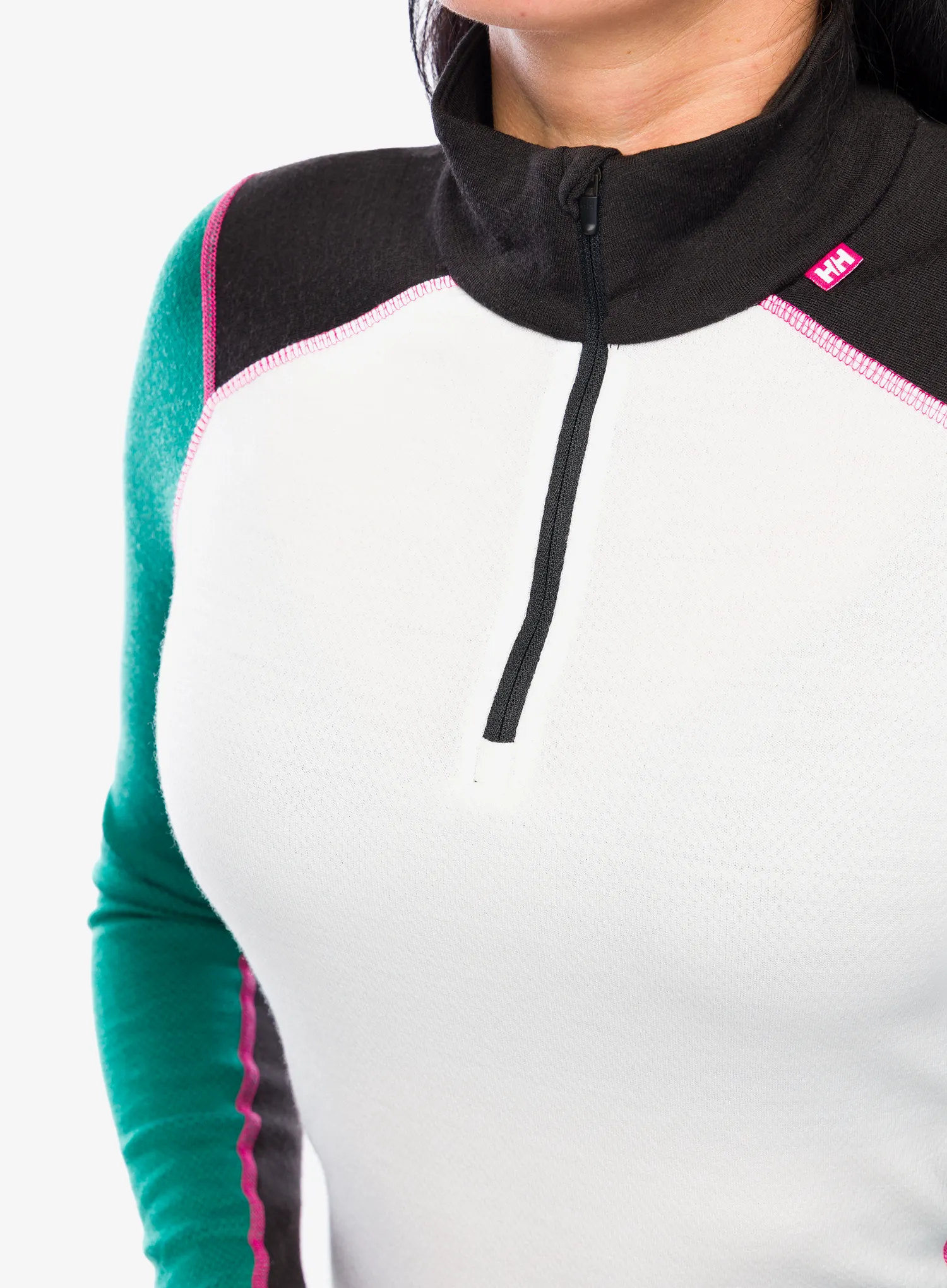 Ženska termoaktivna dukserica Helly Hansen LIFA Merino Midweight 1/2 Zip - emerald