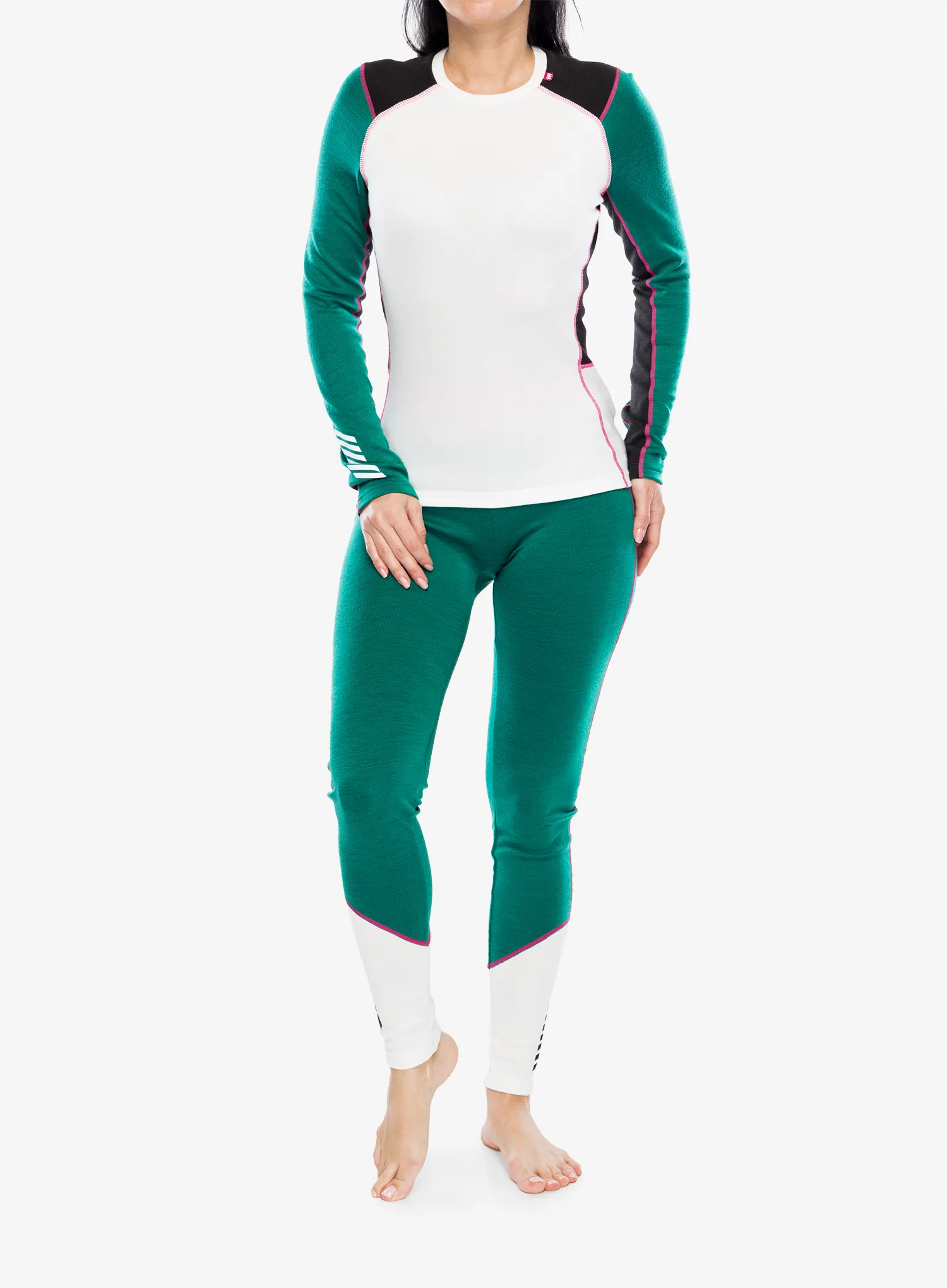 Ženska termoaktivna dukserica Helly Hansen LIFA Merino Midweight Crew - emerald