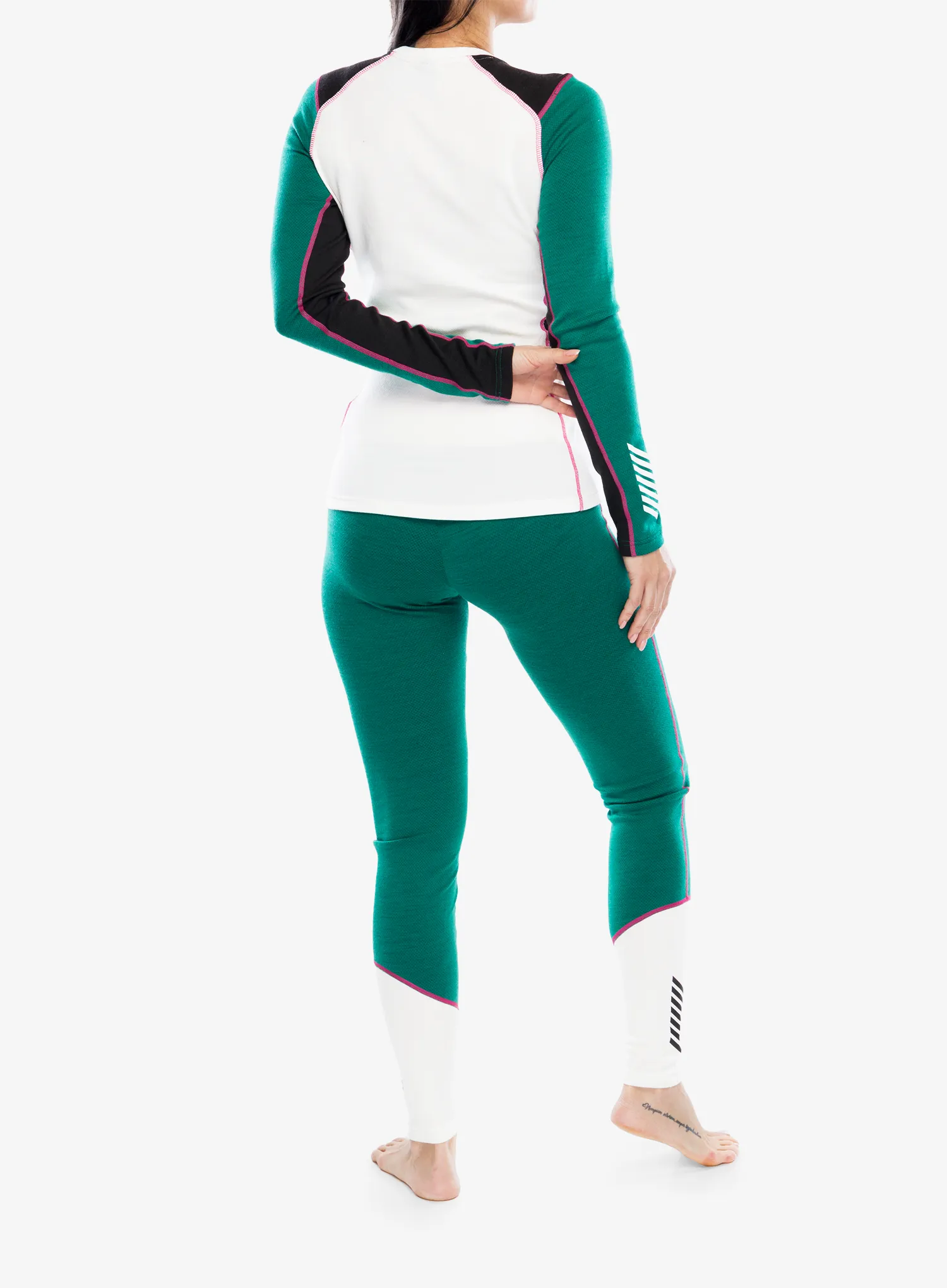 Ženska termoaktivna dukserica Helly Hansen LIFA Merino Midweight Crew - emerald