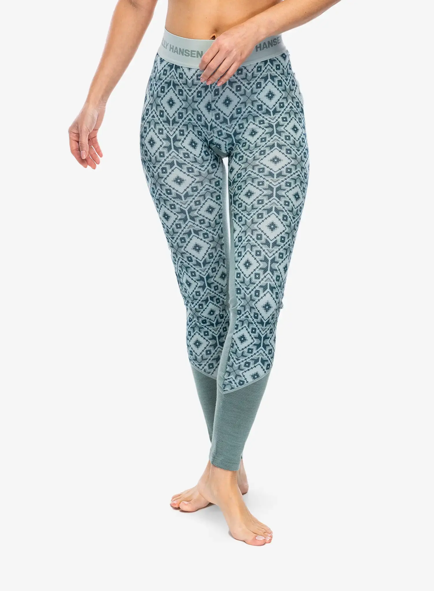 Ženske termo tajice Helly Hansen LIFA Merino Midweight Graphic Pant - cactus star pixel aop