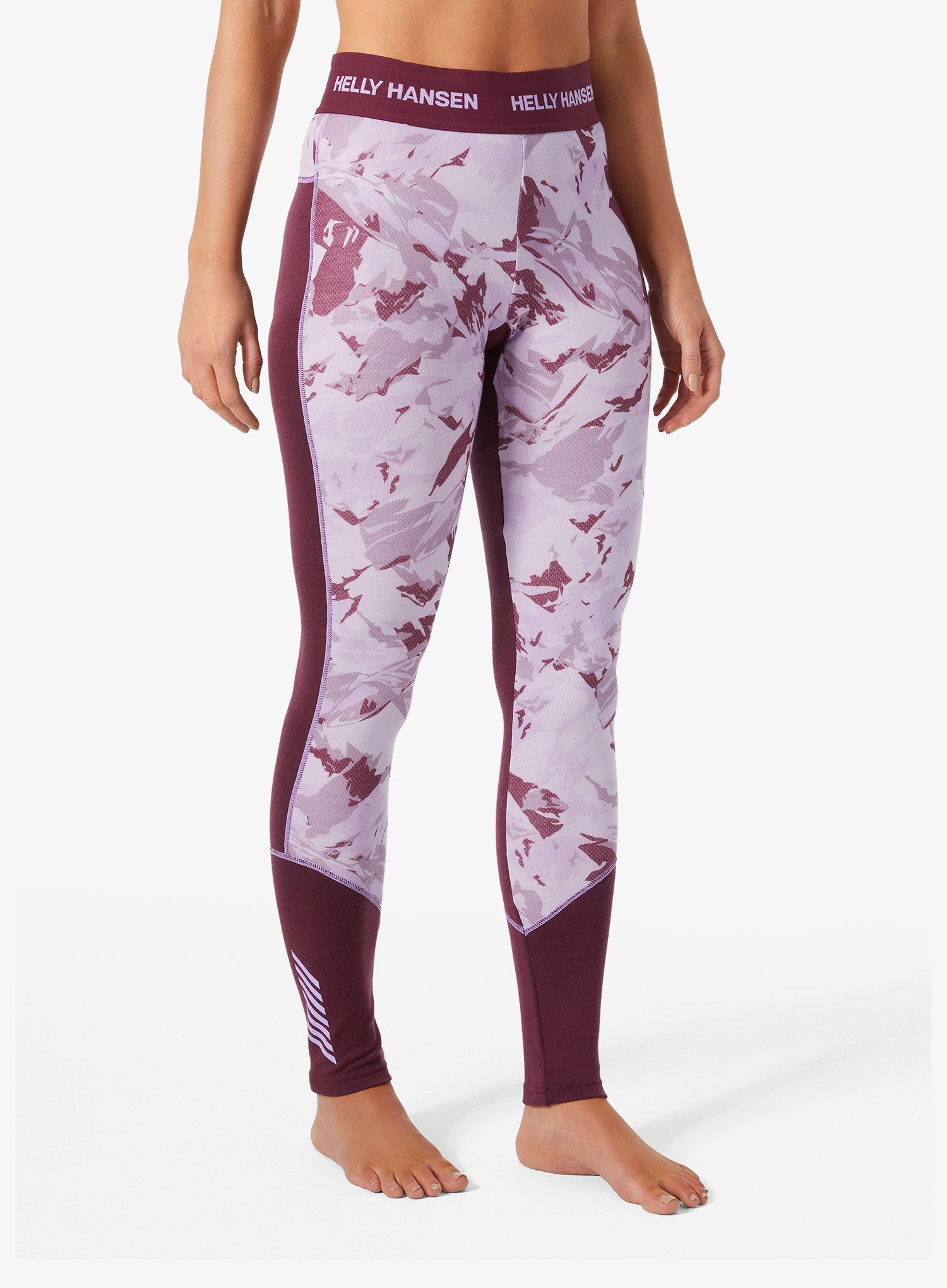 Ženske termo tajice Helly Hansen LIFA Merino Midweight Graphic Pant - hickory/coral almond