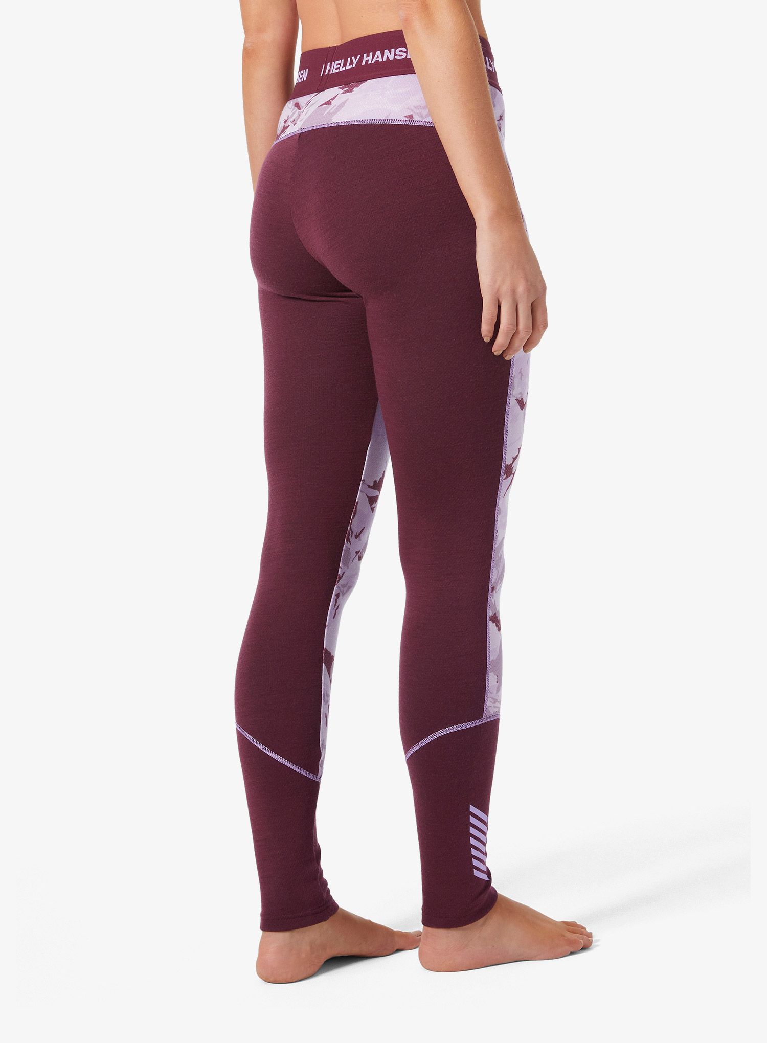 Ženske termo tajice Helly Hansen LIFA Merino Midweight Graphic Pant - hickory/coral almond