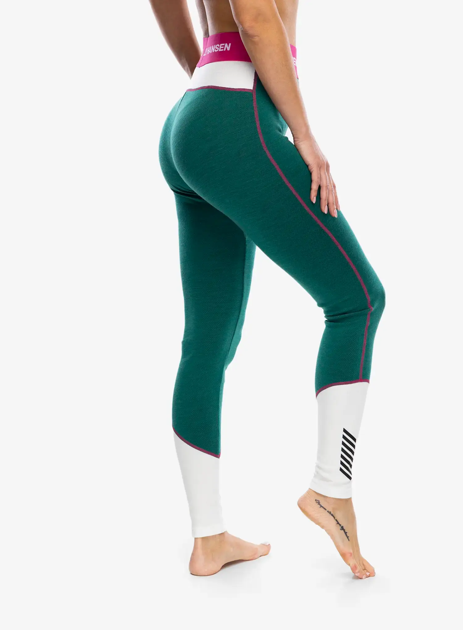 Ženske termo tajice Helly Hansen LIFA Merino Midweight Pant - emerald