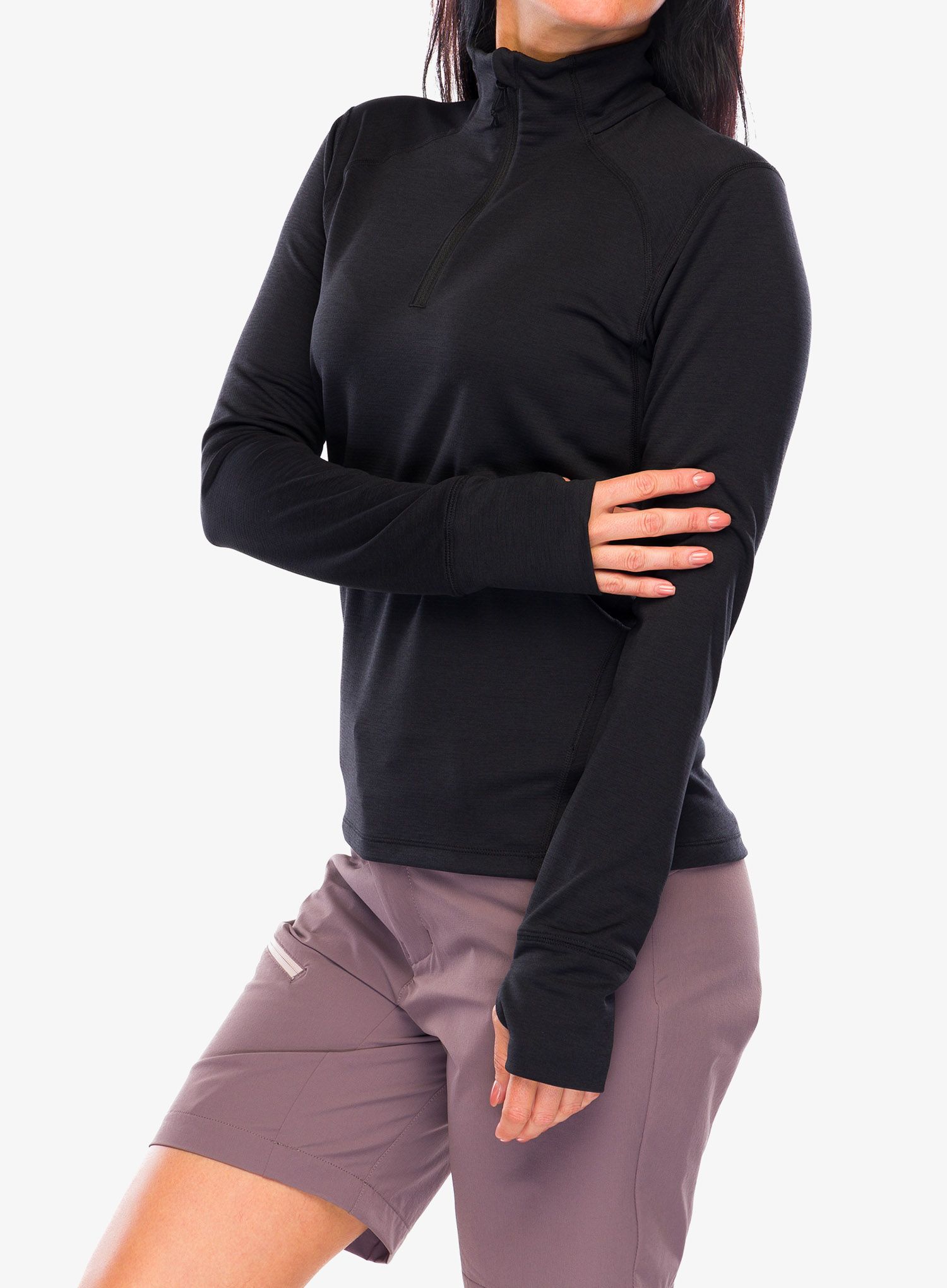 Ženska dukserica s 1/2 patentnim zatvaračem Helly Hansen LIFA Tech Lite 1/2 Zip - black