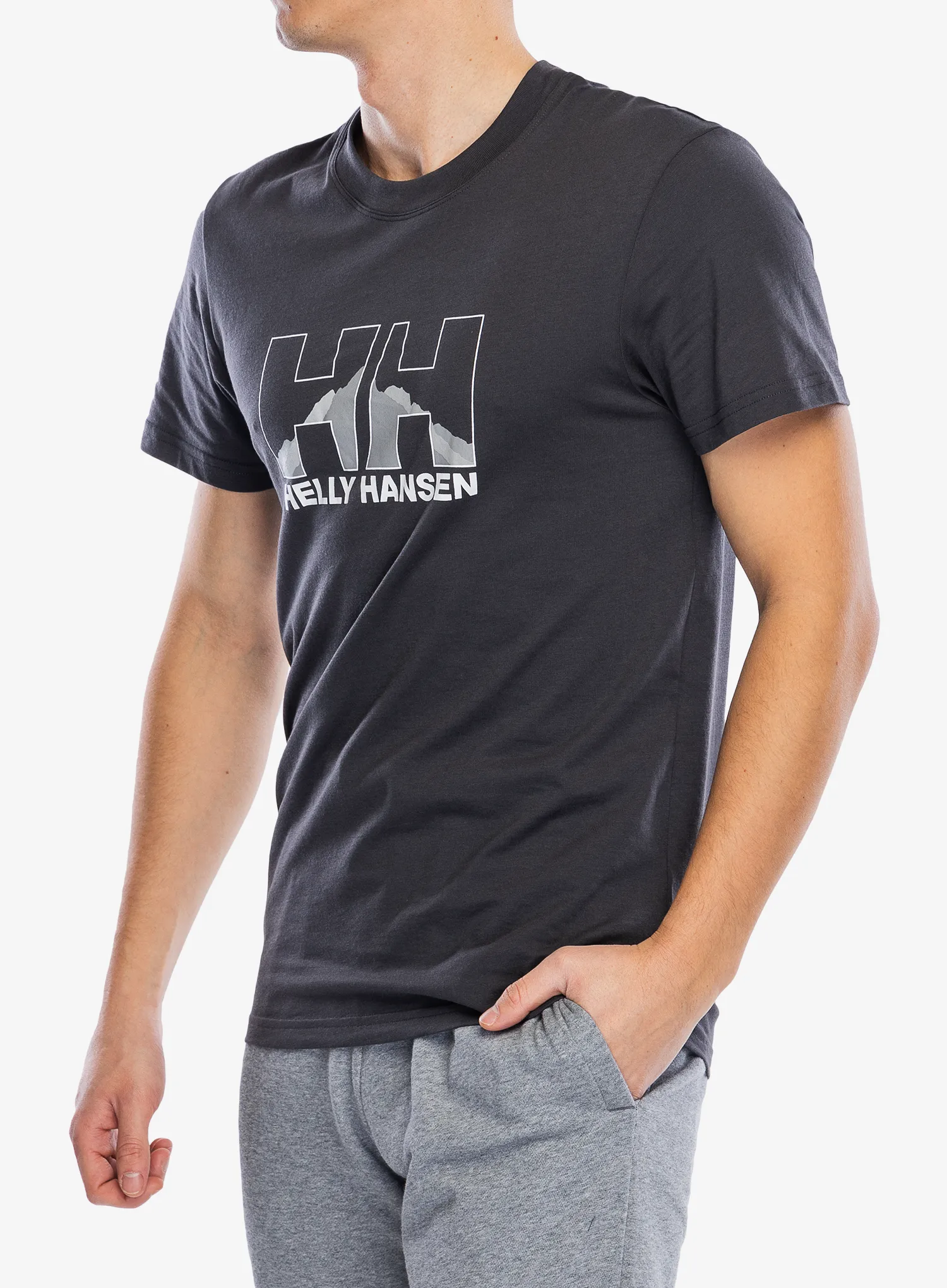 Pamučna majica Helly Hansen Nord Graphic T-Shirt - ebony/ebony