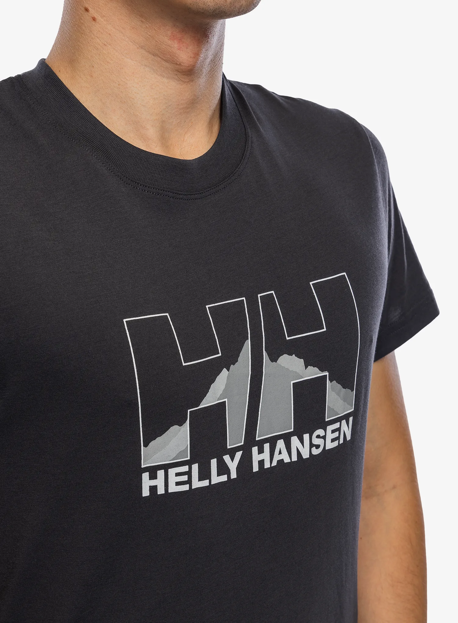 Pamučna majica Helly Hansen Nord Graphic T-Shirt - ebony/ebony
