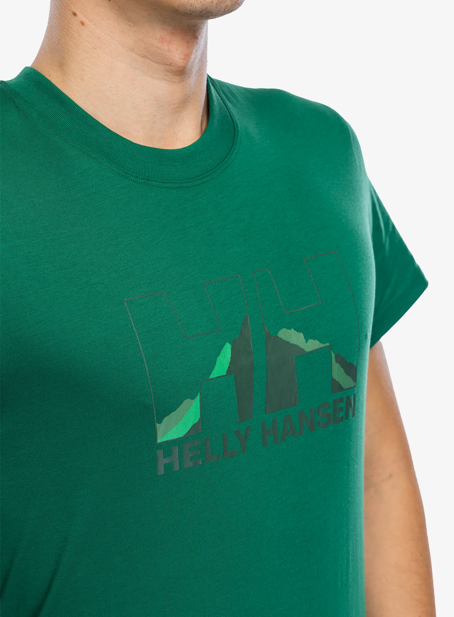 Majica s tiskom Helly Hansen Nord Graphic T-Shirt - malachite