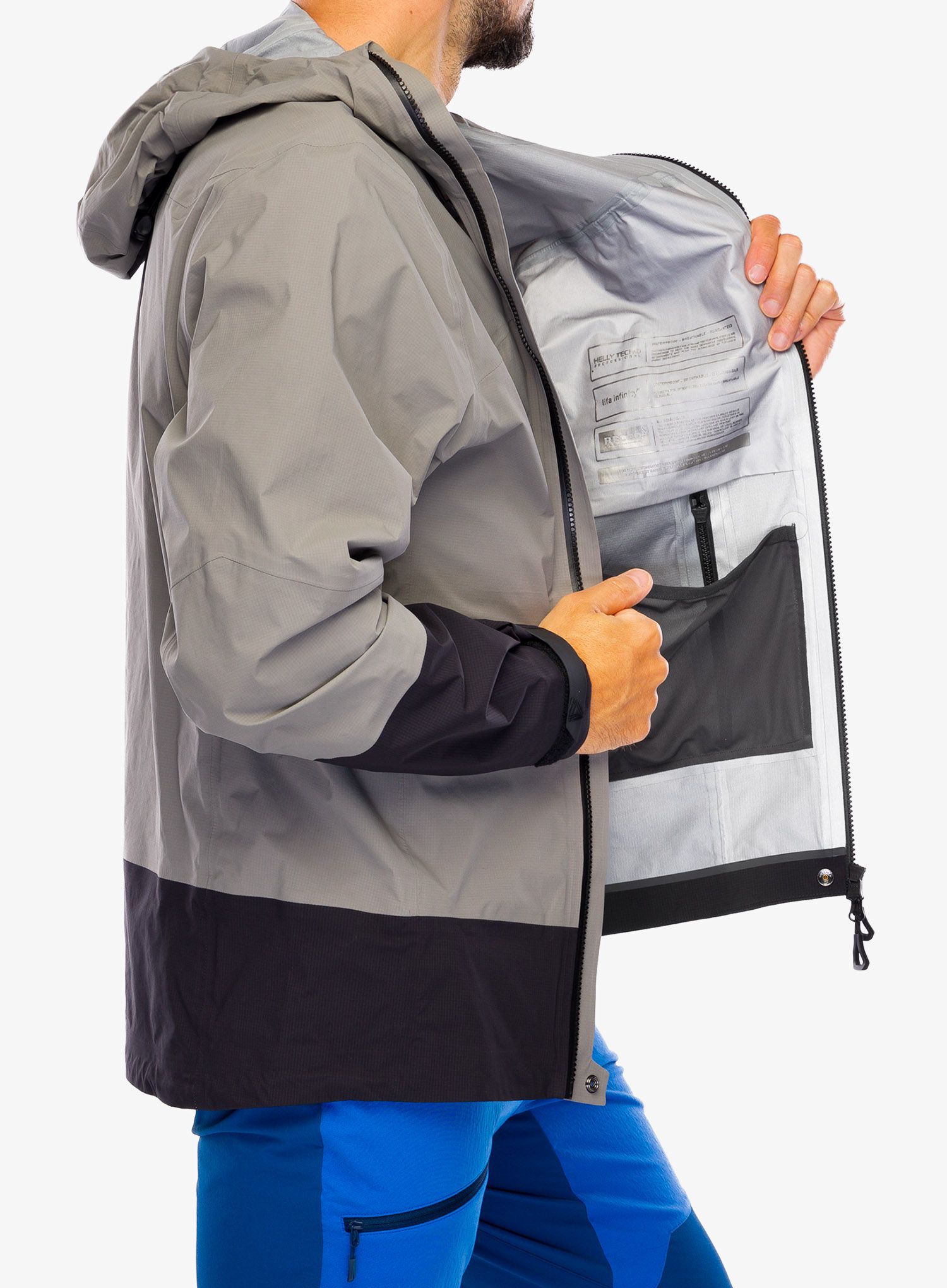 Kišna jakna Helly Hansen Odin BC Infinity Shell Jacket - concrete