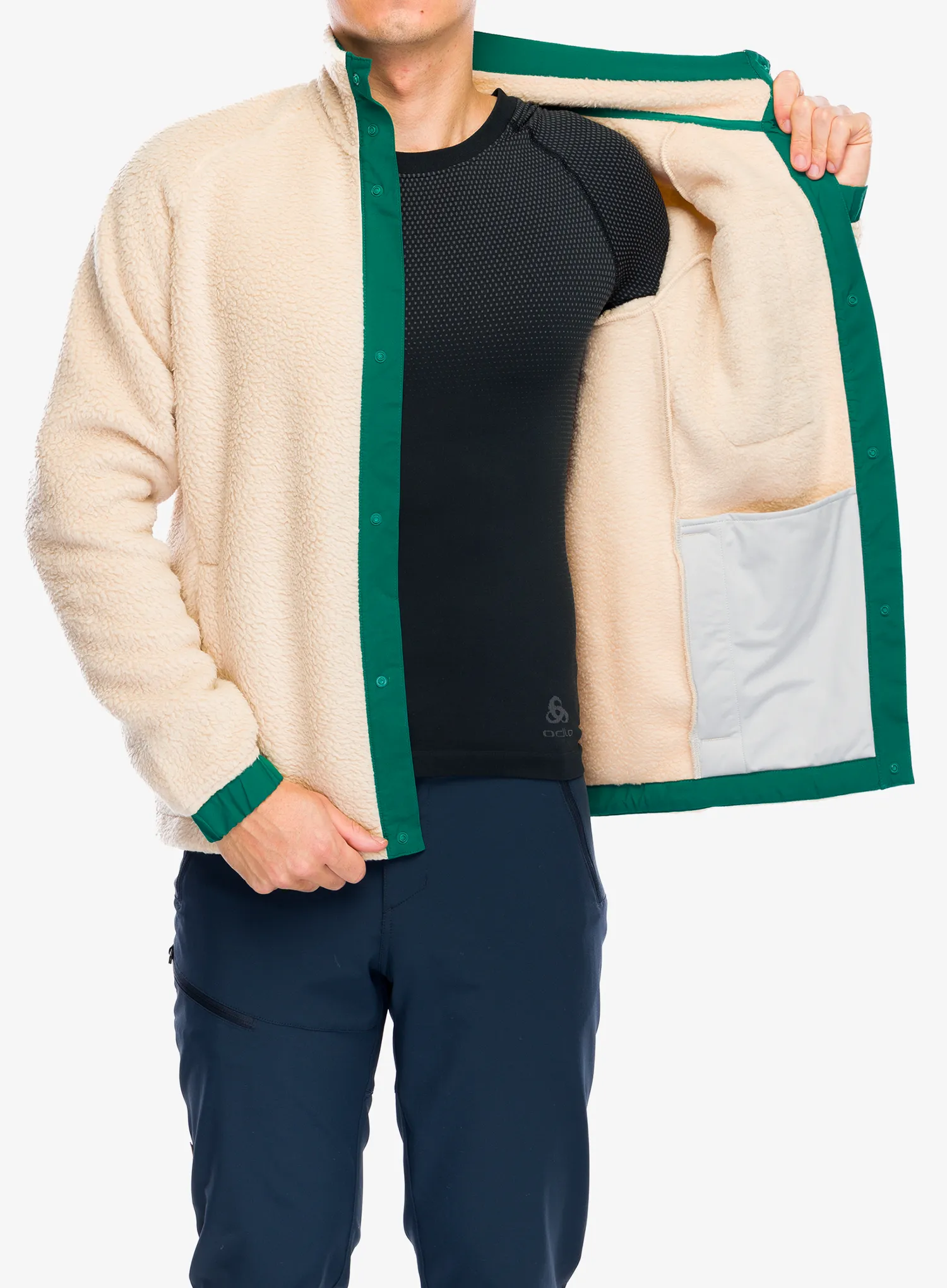 Jakna od flisa Helly Hansen Panorama Pile Snap - oatmeal