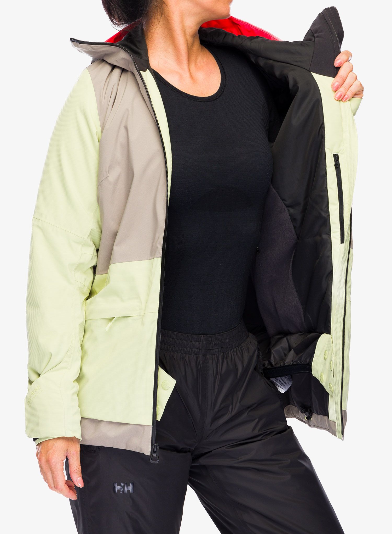Ženska skijaška jakna Helly Hansen Powchaser 2.0 Jacket - iced matcha