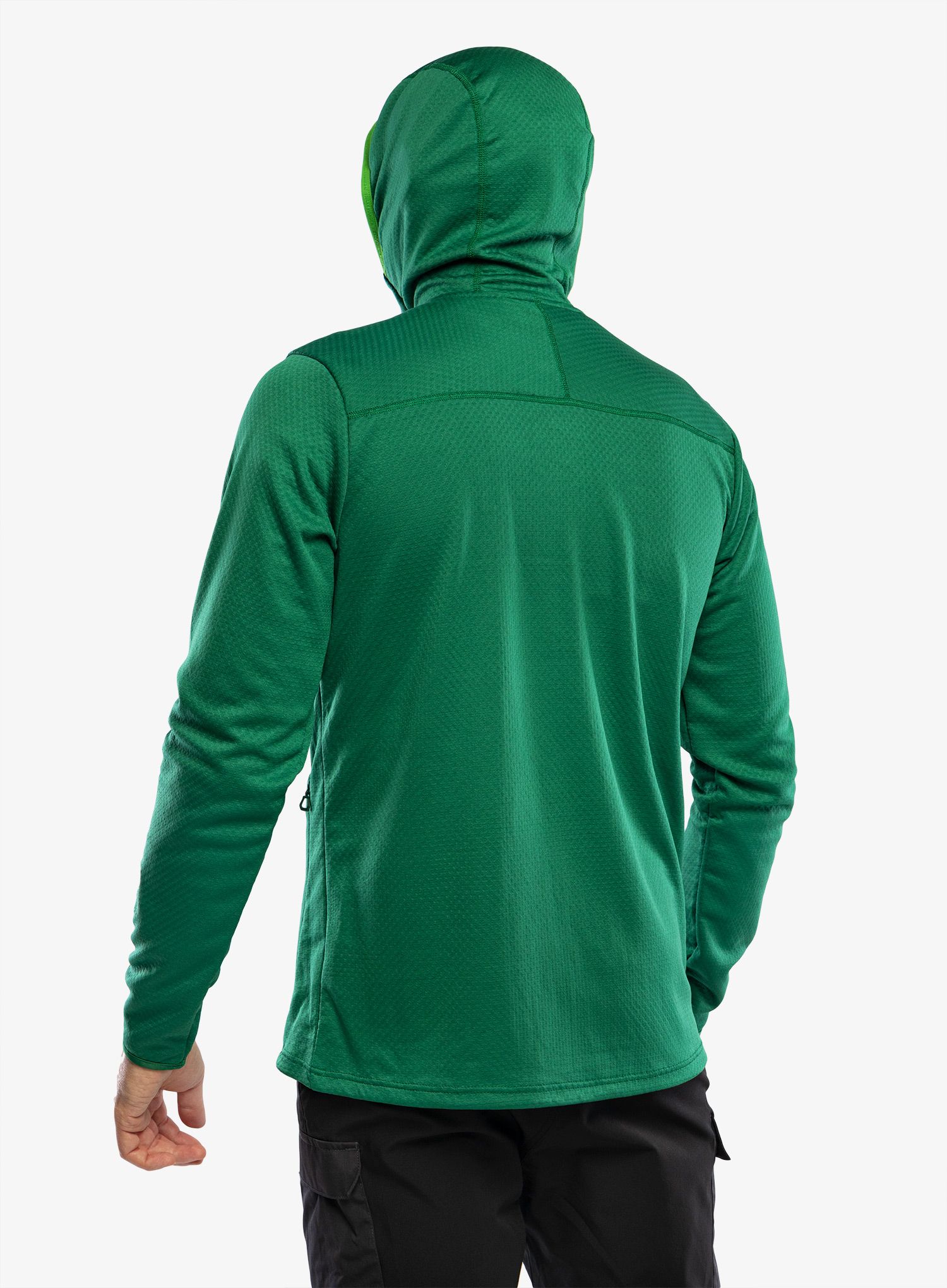 Majica s kapuljačom Helly Hansen Powdreamer Midlayer - malachite