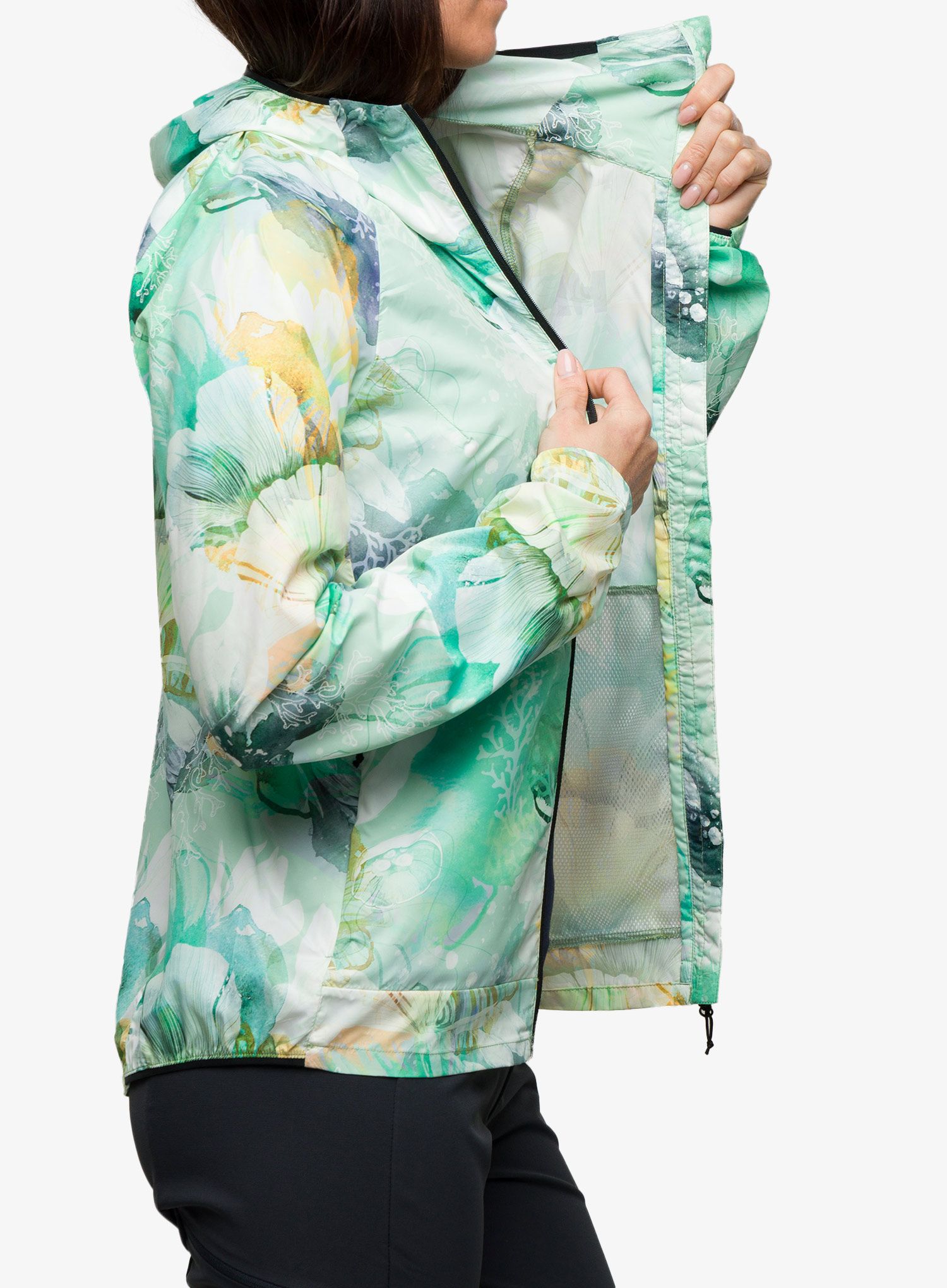 Ženska vjetrovka Helly Hansen Roam Print Wind Jacket - jade esra