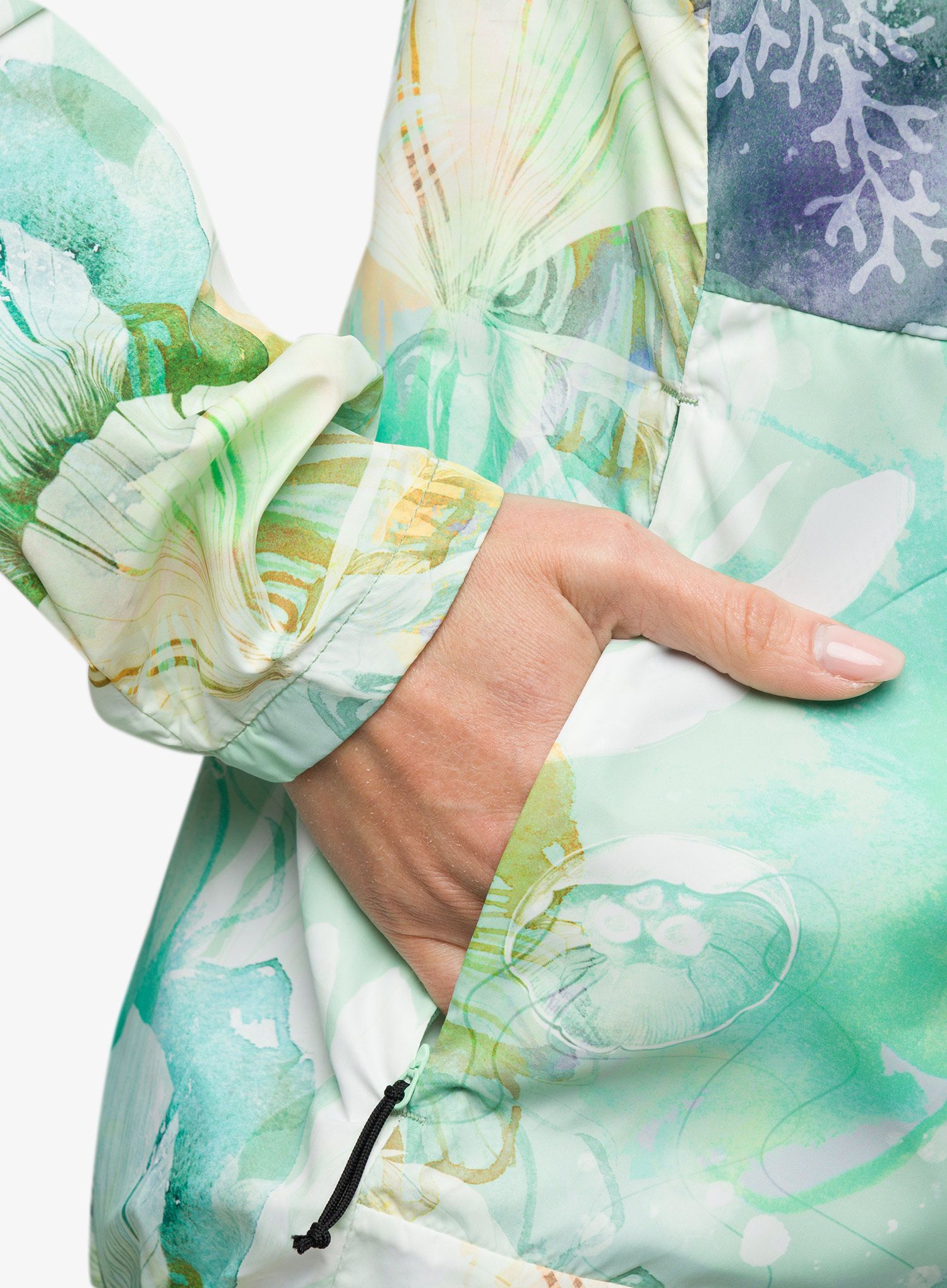 Ženska vjetrovka Helly Hansen Roam Print Wind Jacket - jade esra