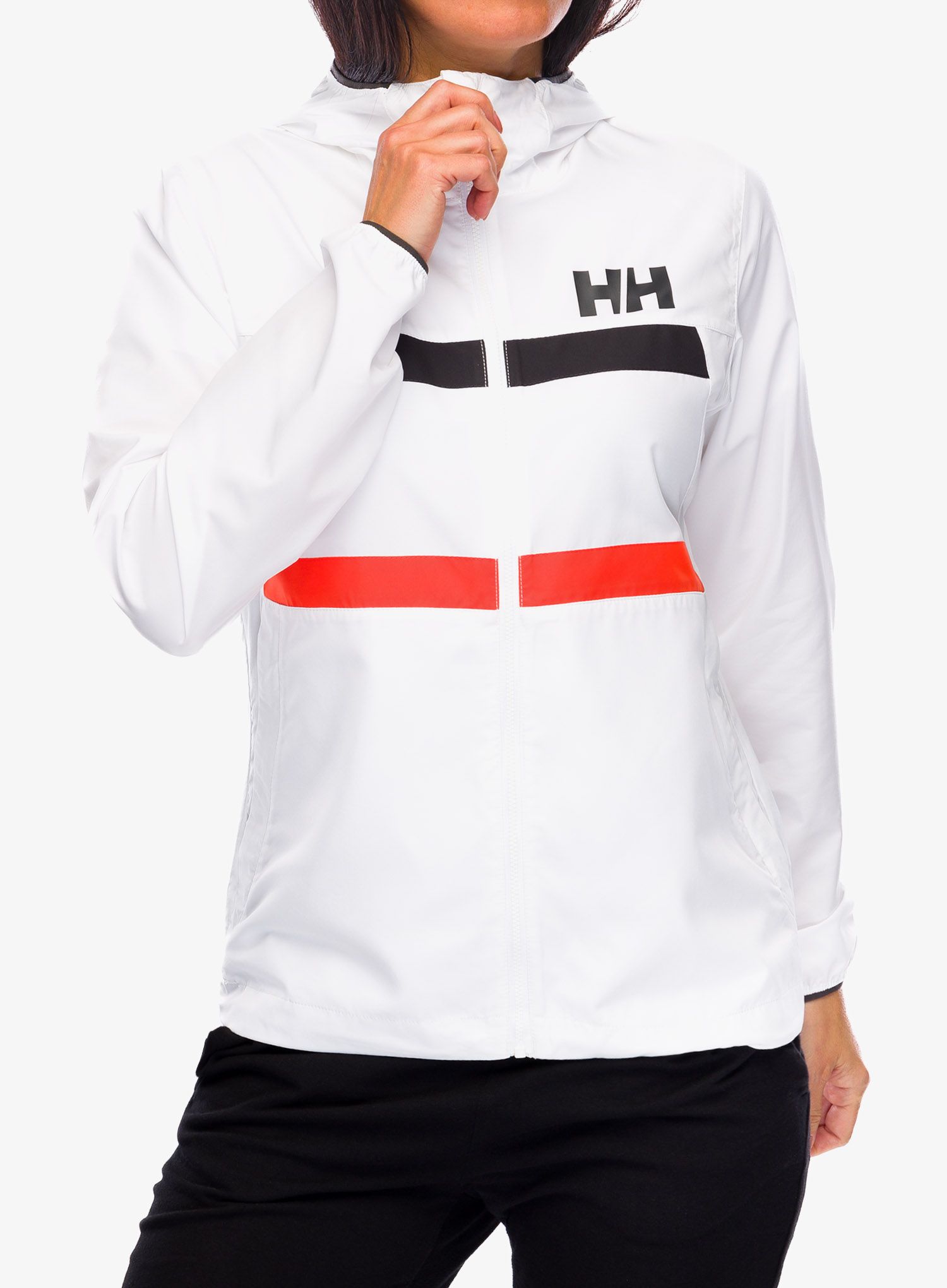 Ženska jakna Helly Hansen Salt Striped Windbreaker Jacket - white