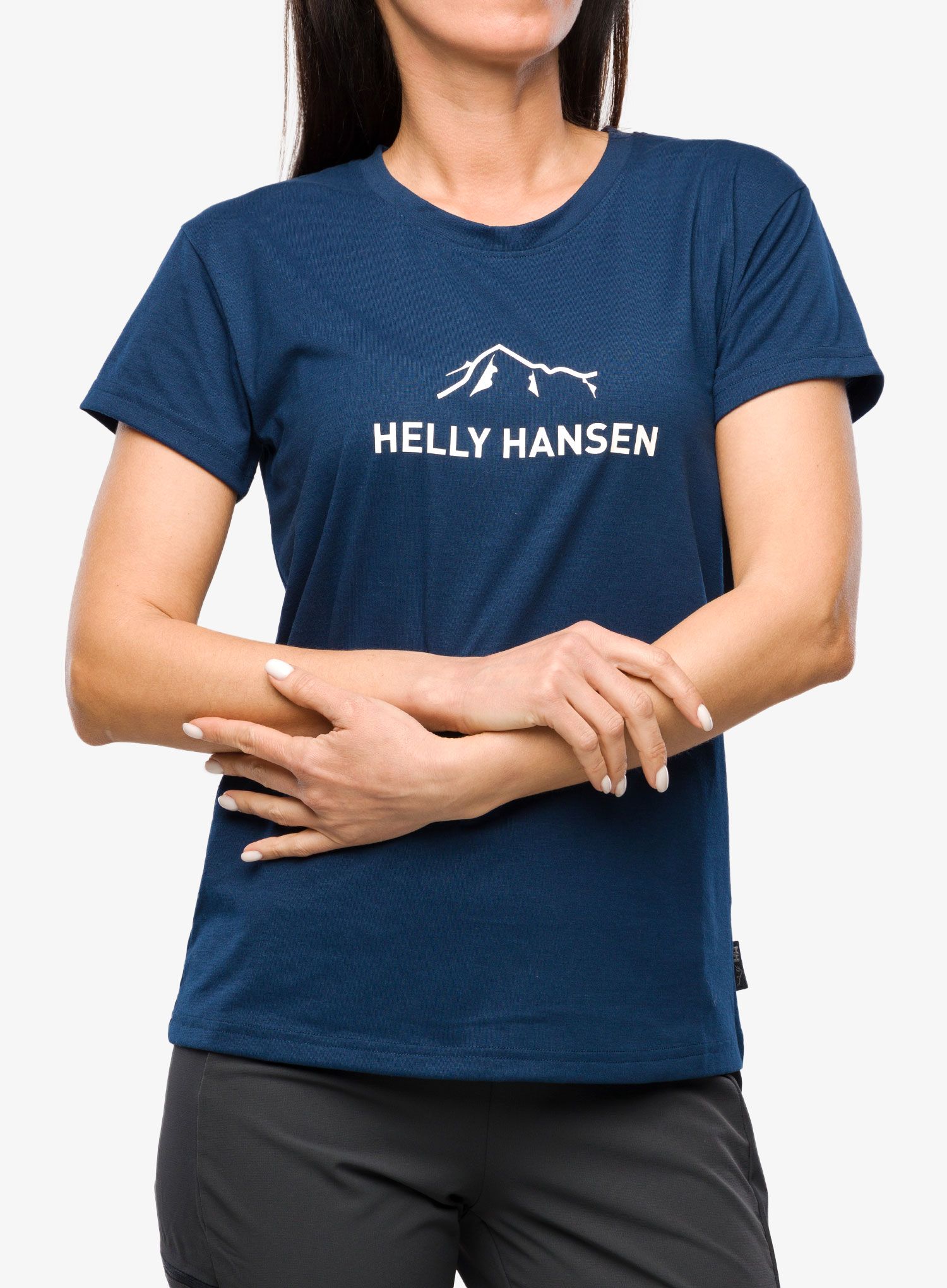 Ženska majica Helly Hansen Skog Recycled Graph - ocean