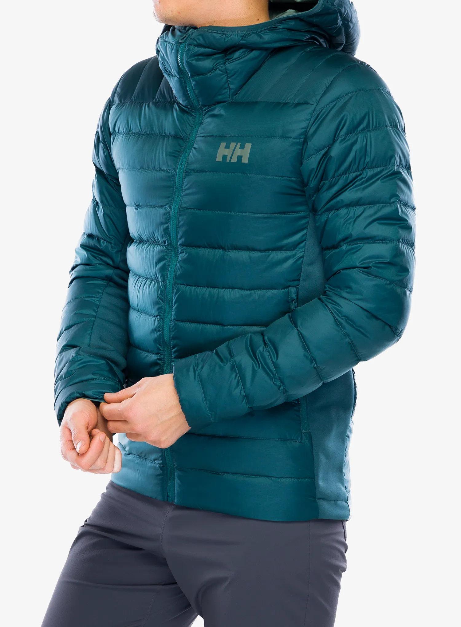 Pernata jakna Helly Hansen Verglas Down Hybrid Hood 2.0 - dark creek