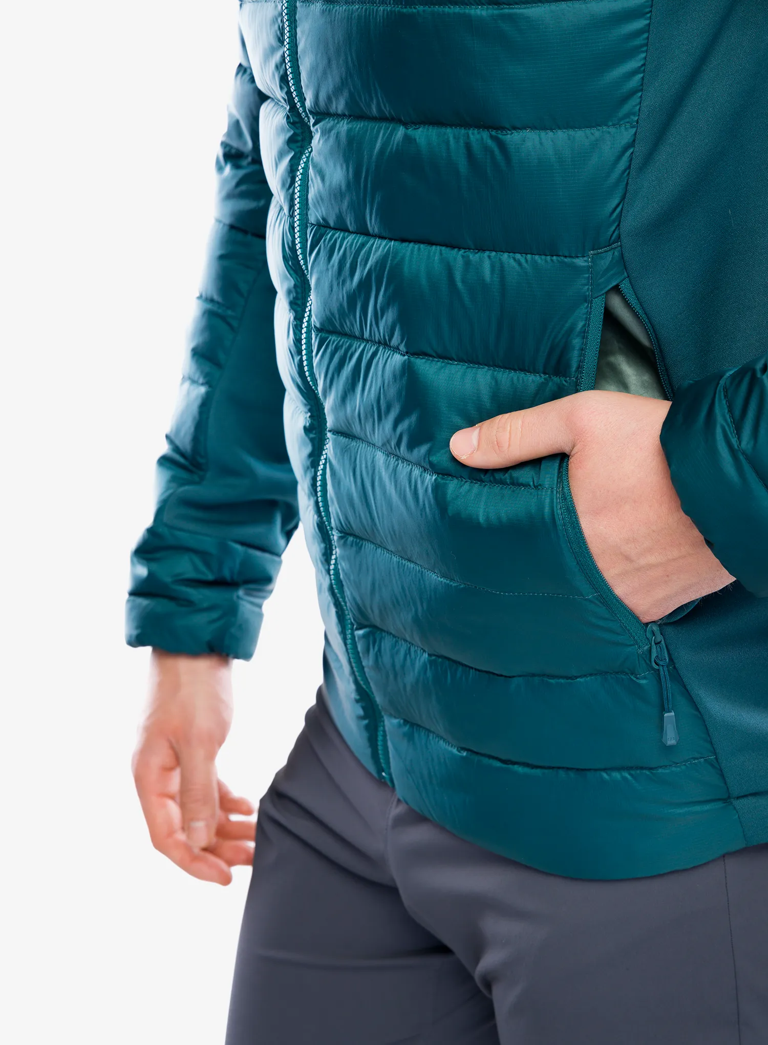 Pernata jakna Helly Hansen Verglas Down Hybrid Hood 2.0 - dark creek