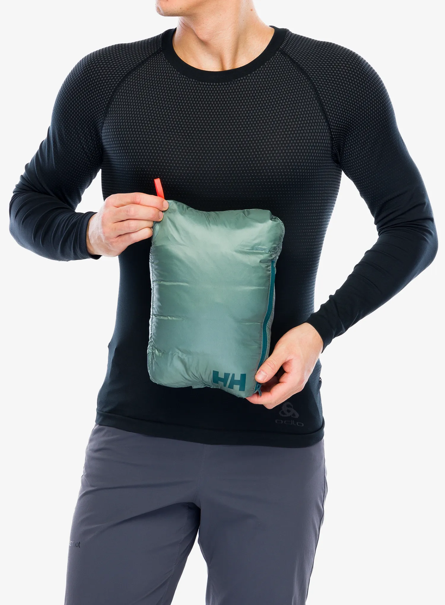 Pernata jakna Helly Hansen Verglas Down Hybrid Hood 2.0 - dark creek