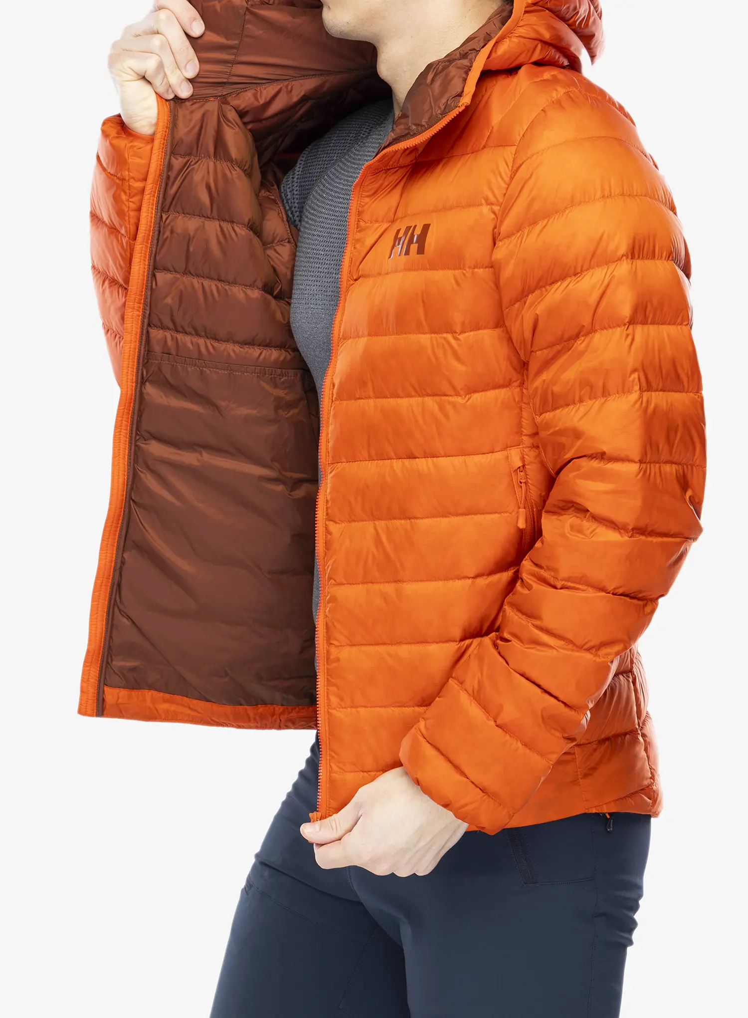 Pernata jakna Helly Hansen Verglas Hooded Down 2.0 - patrol orange