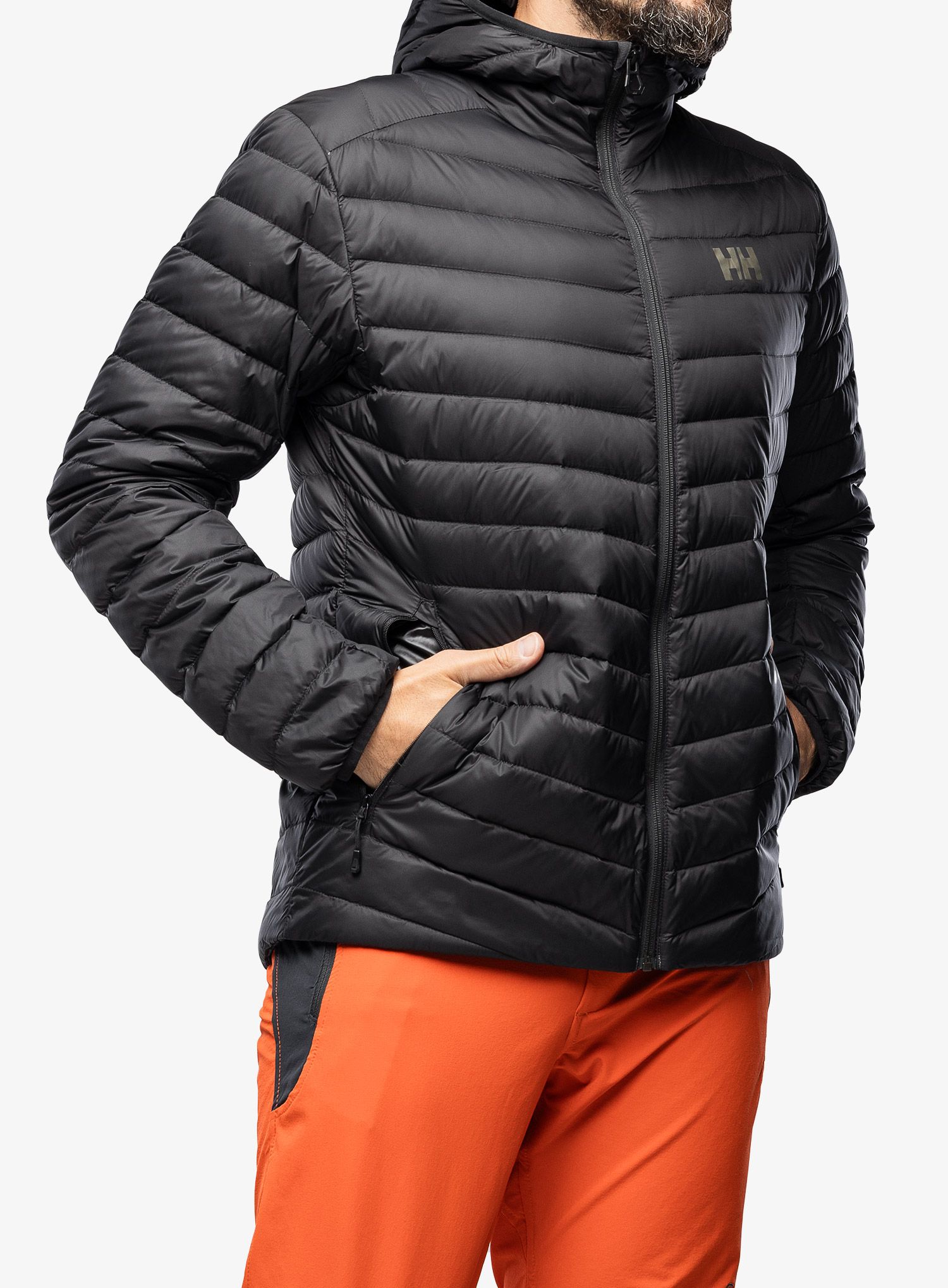 Pernata jakna Helly Hansen Verglas Hooded Down Insulator - black/black gum