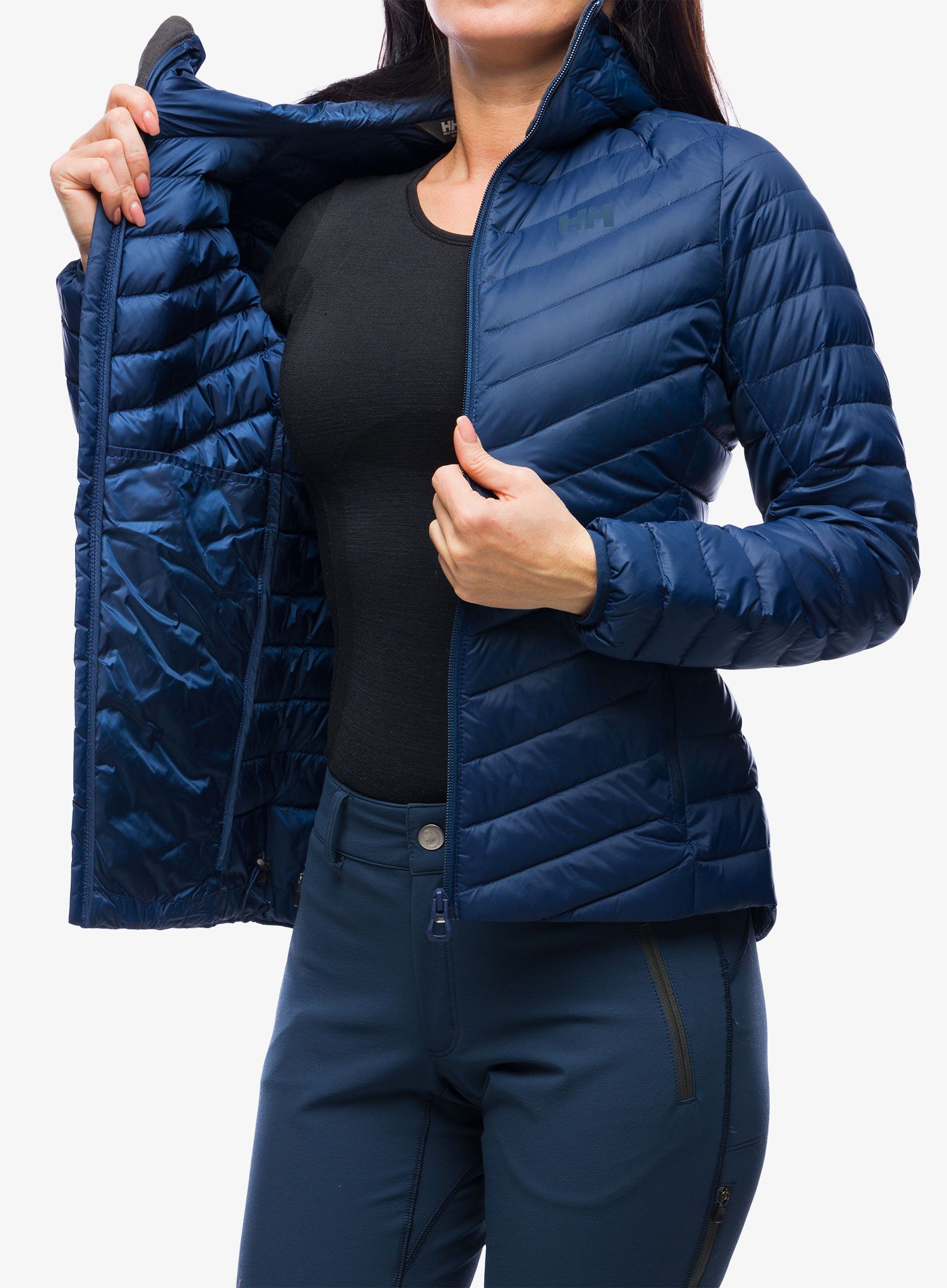 Ženska perjana jakna Helly Hansen Verglas Hooded Down Insulator - ocean