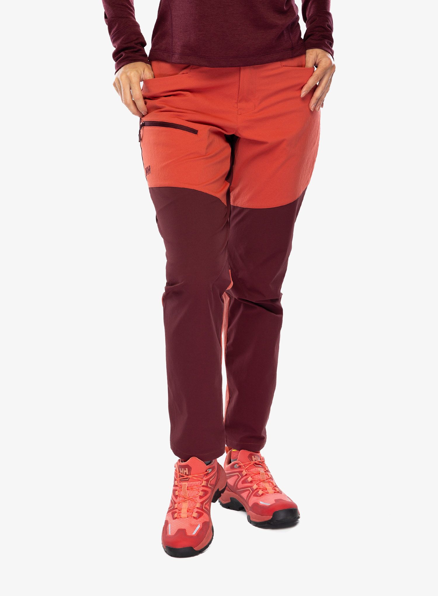 Ženske hlače Helly Hansen Vika Tur Pant - poppy red/hickory
