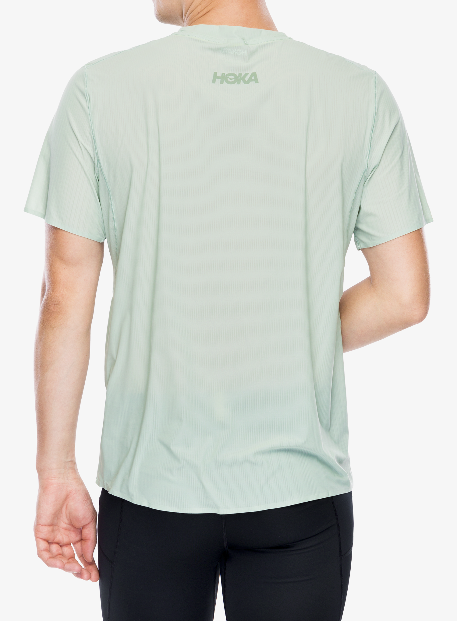 Majica za trčanje Hoka Performance Run Short Sleeve - aloe vera