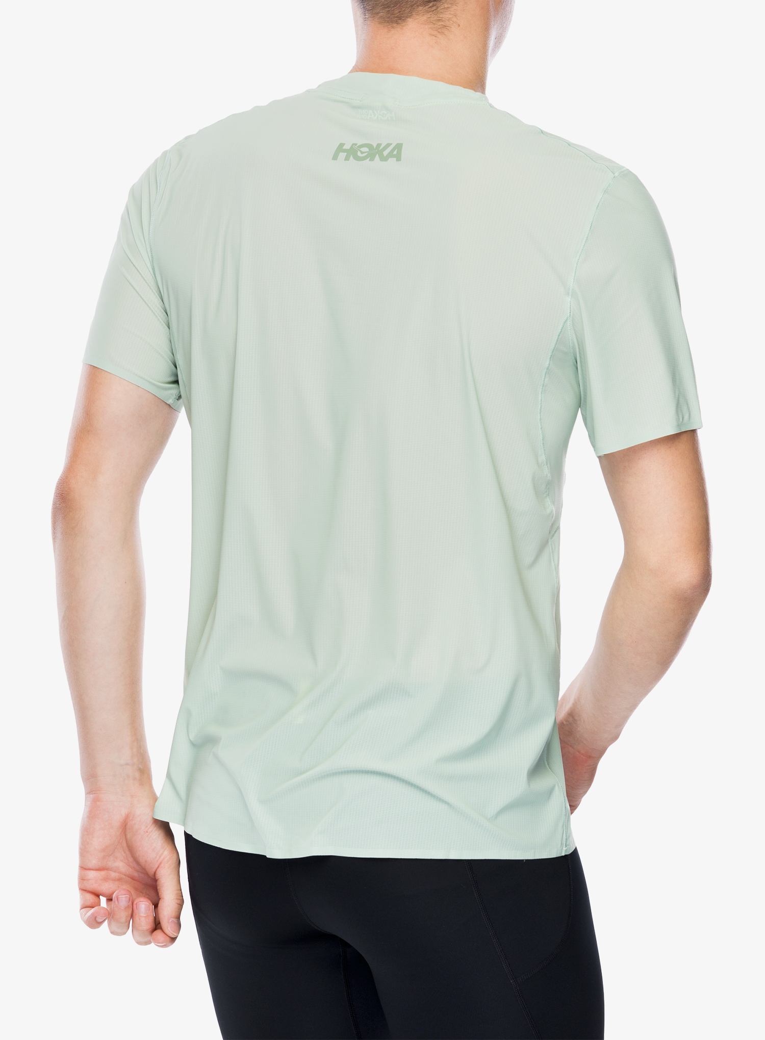 Majica za trčanje Hoka Performance Run Short Sleeve - aloe vera