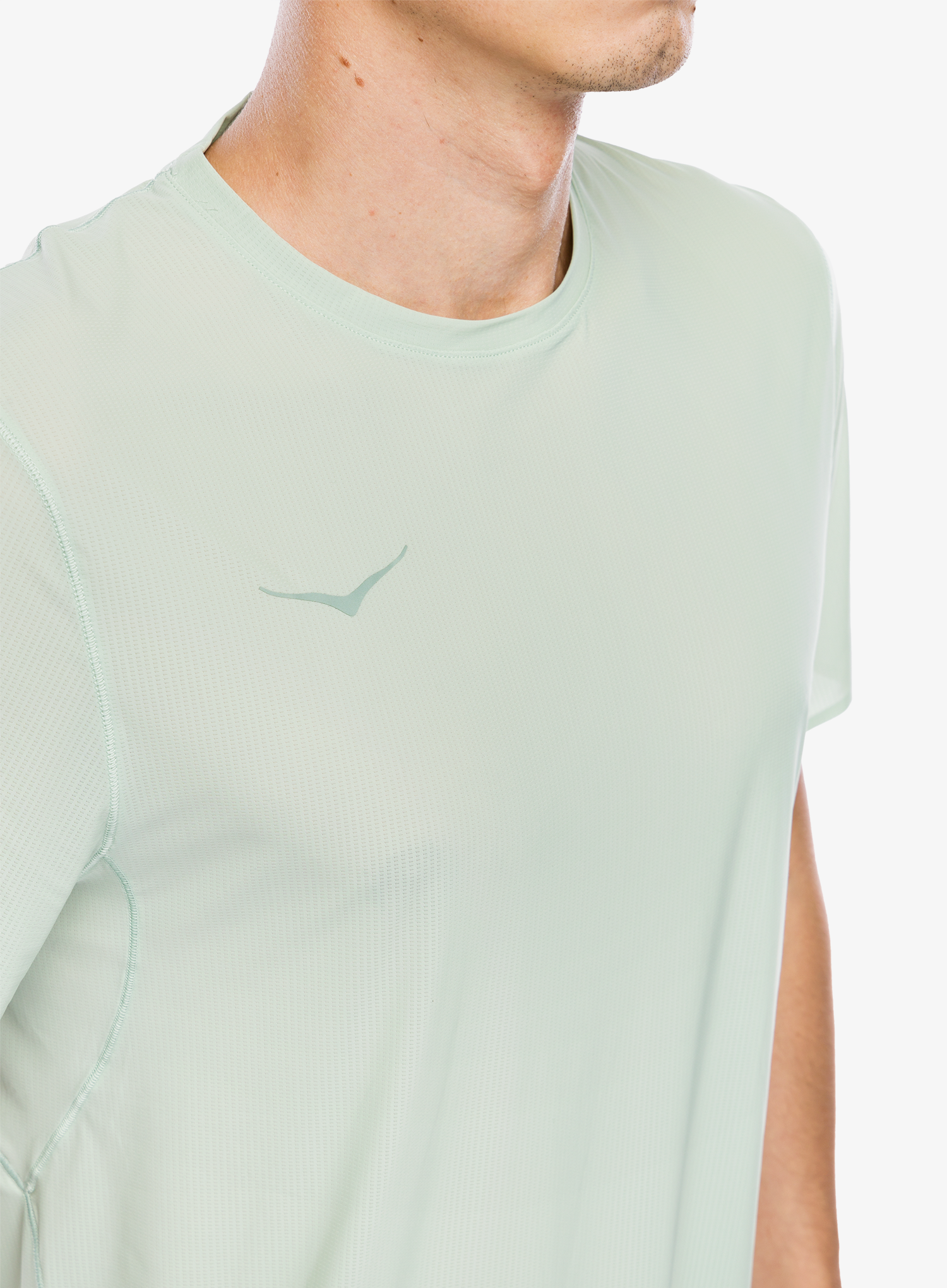 Majica za trčanje Hoka Performance Run Short Sleeve - aloe vera