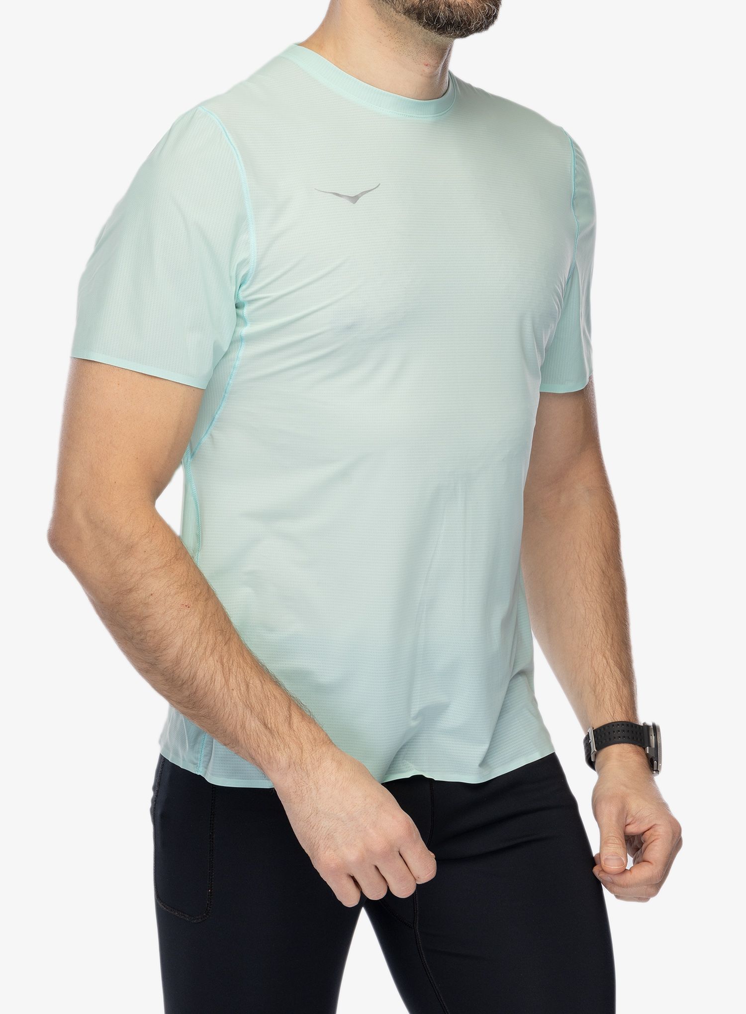 Majica za trčanje Hoka Performance Run Short Sleeve - cloudless