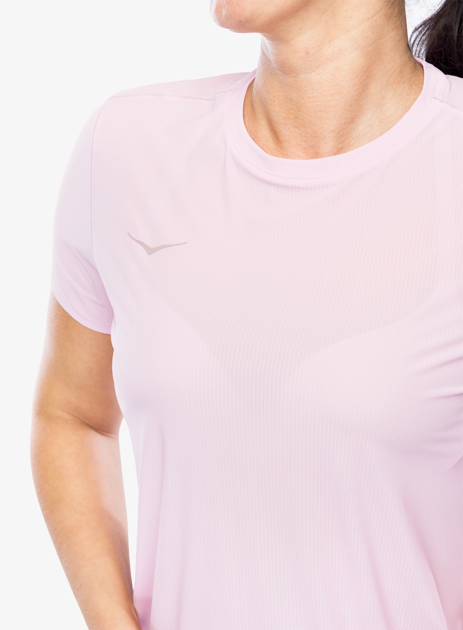 Ženska majica za trčanje Hoka Performance Run Short Sleeve - pink twilight