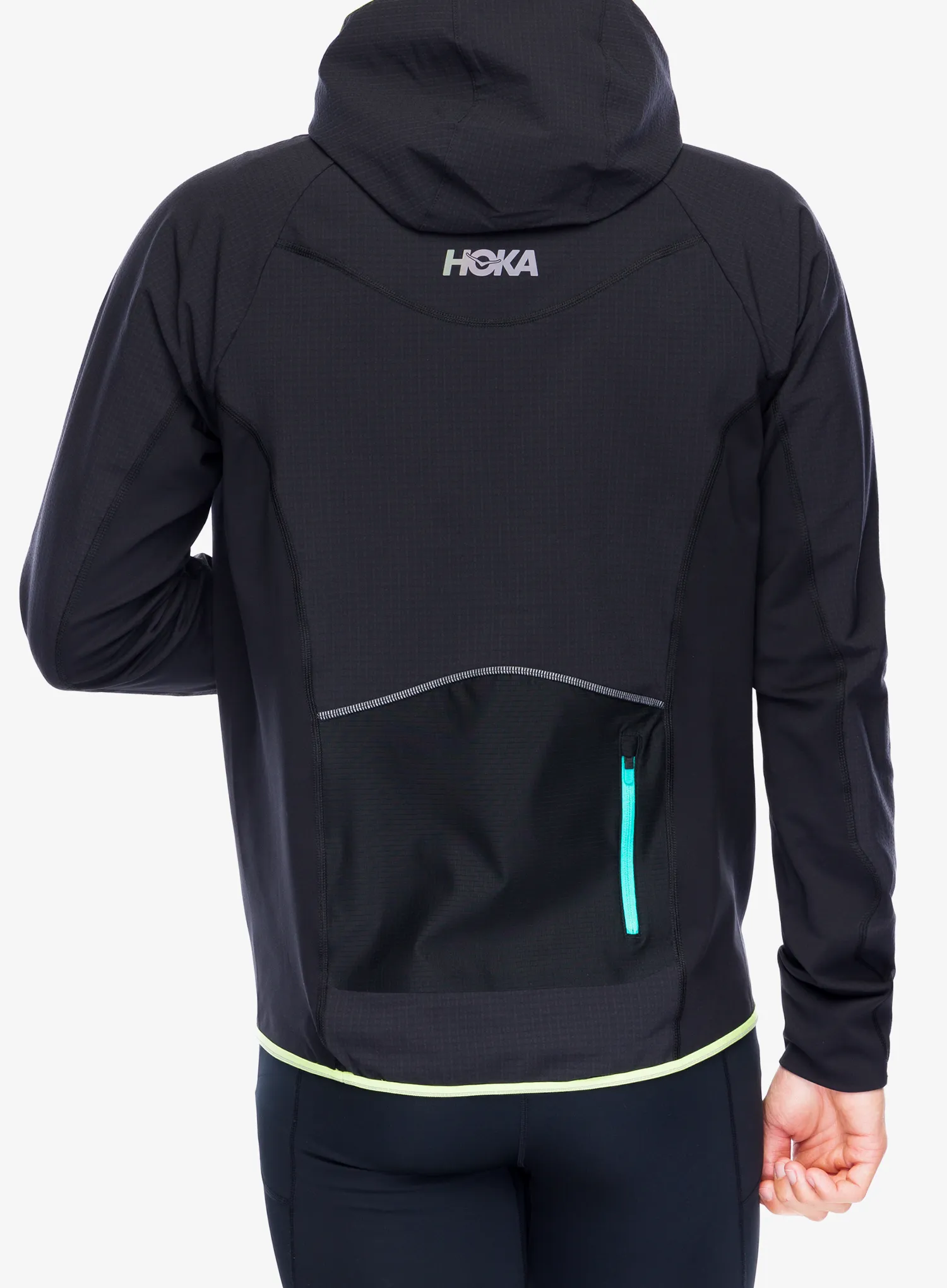 Jakna za trčanje Hoka SkyGlow Half-Zip - black