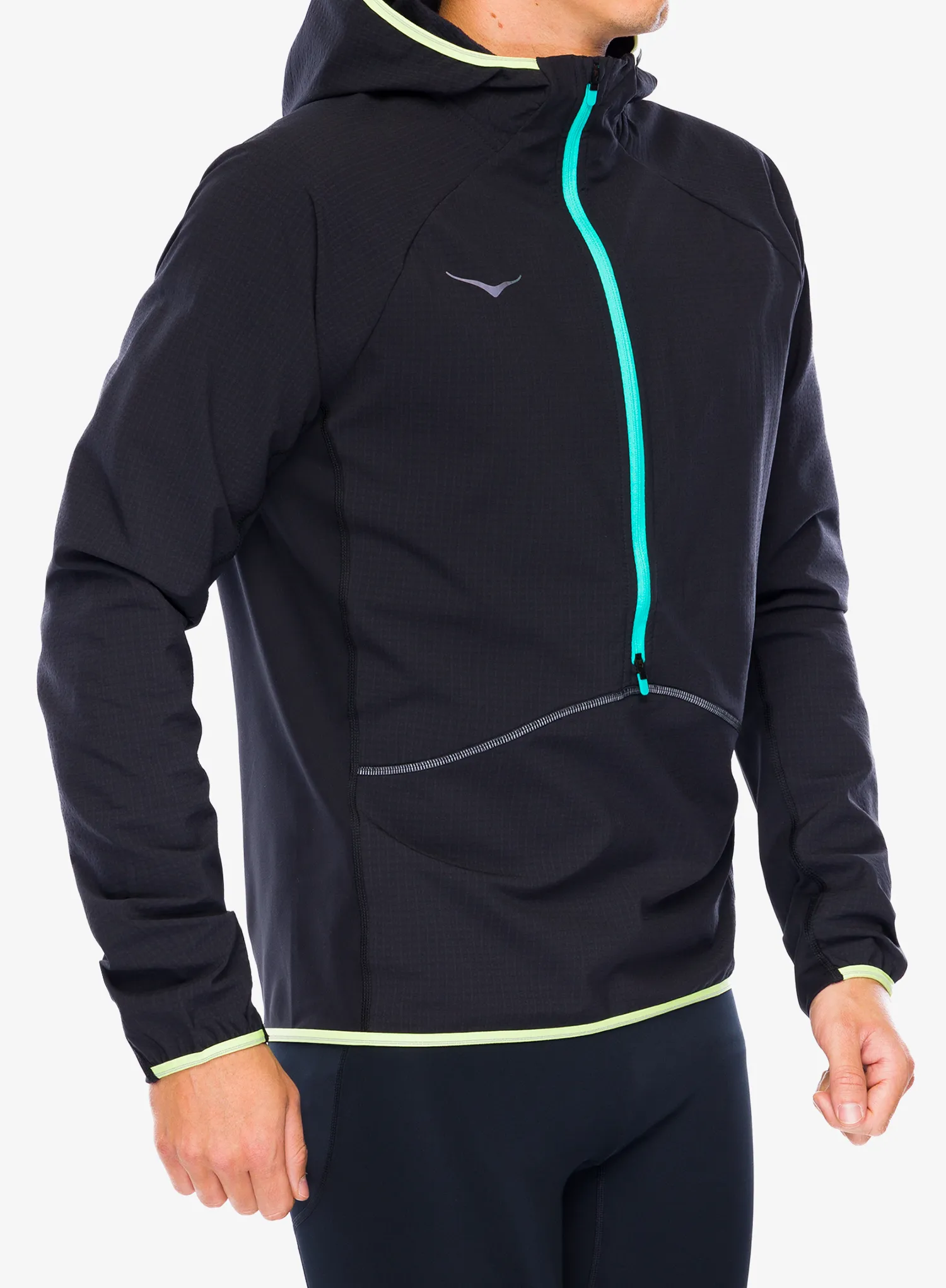 Jakna za trčanje Hoka SkyGlow Half-Zip - black