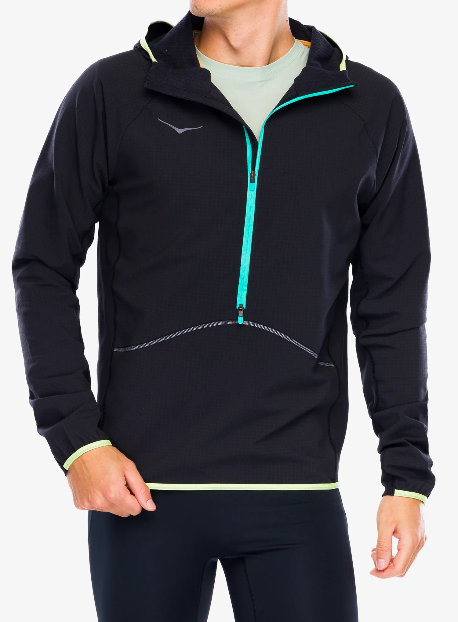 Jakna za trčanje Hoka SkyGlow Half-Zip - black