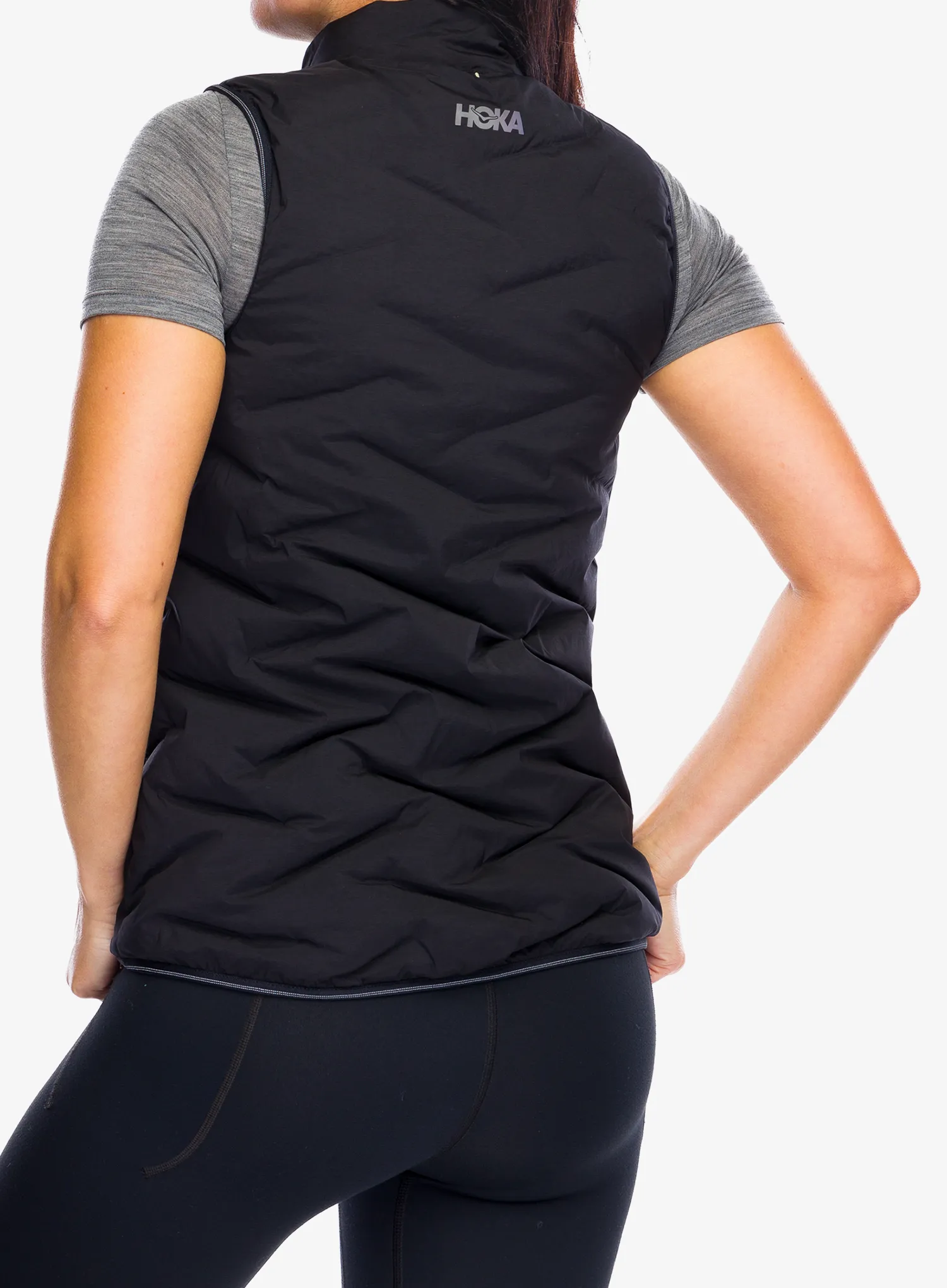 Ženski prsluk Hoka Skyfill Run Vest - black