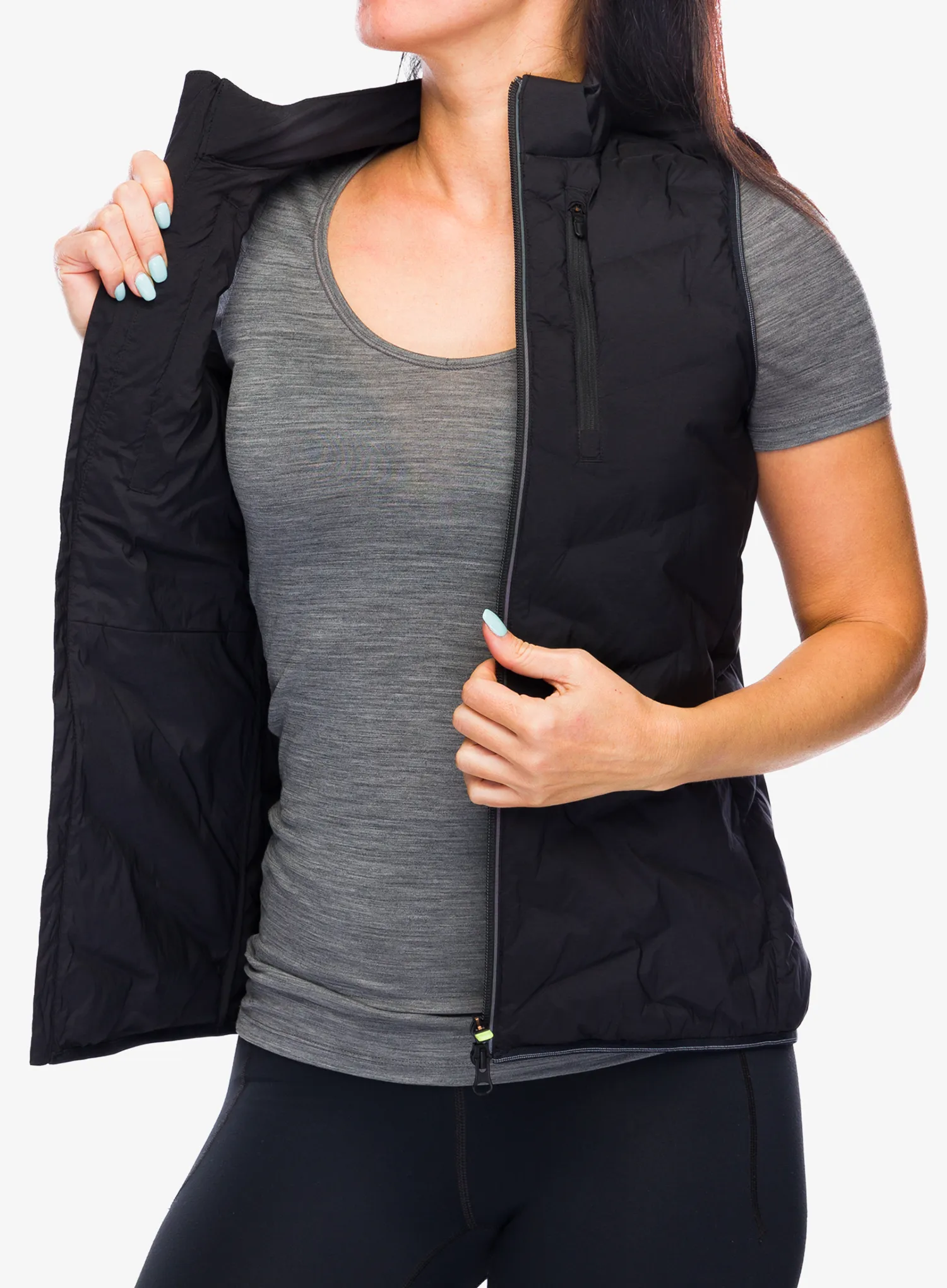 Ženski prsluk Hoka Skyfill Run Vest - black