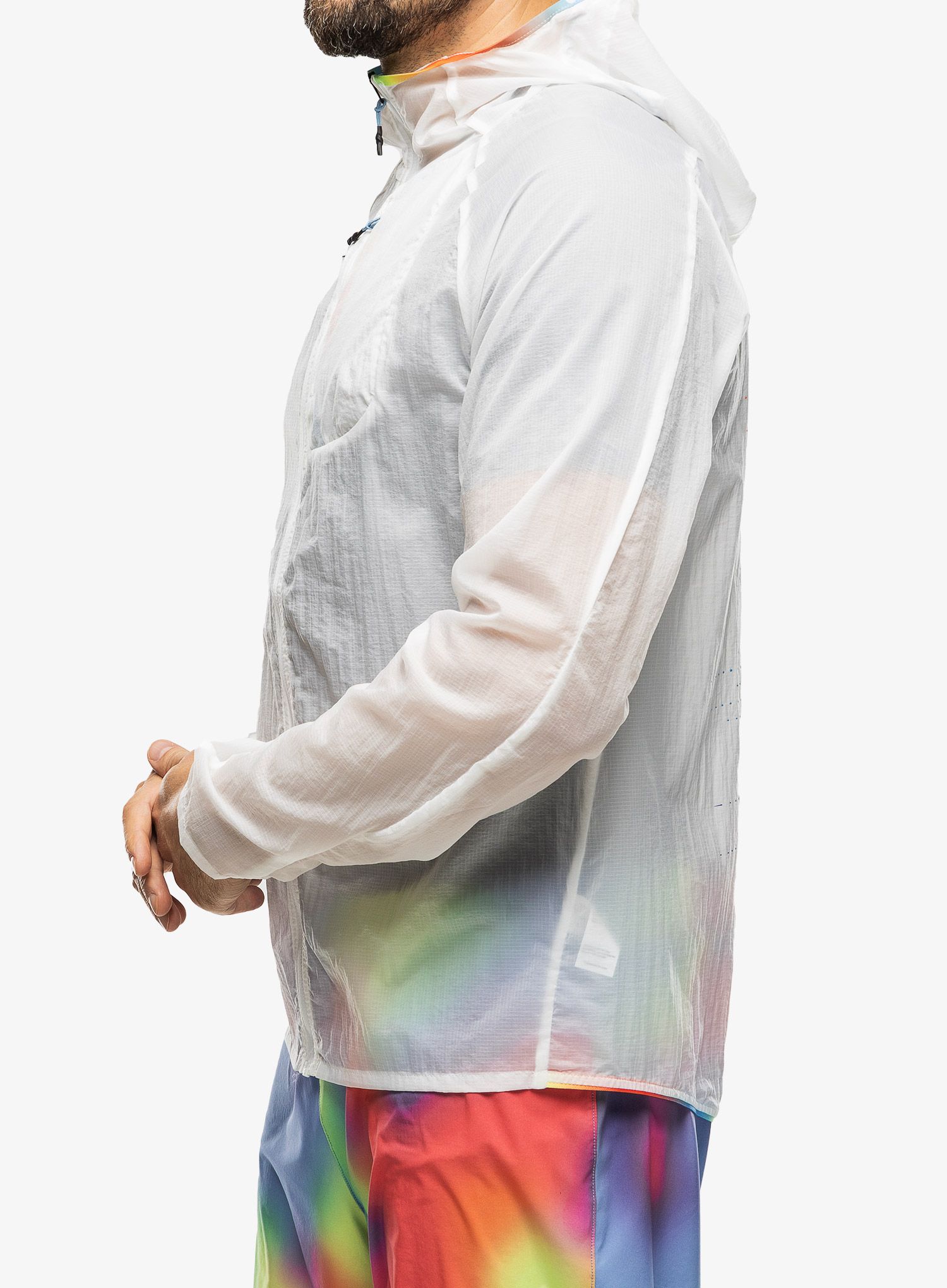 Jakna za trčanje Hoka Skyflow Jacket - white/multi