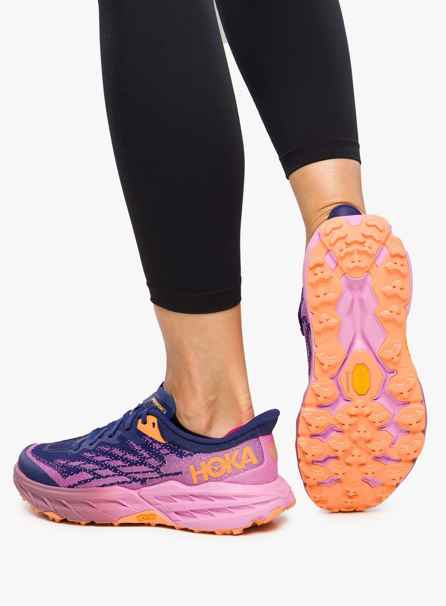 Ženske trail tenisice Hoka Speedgoat 5  - bellwether blue/cyclamen