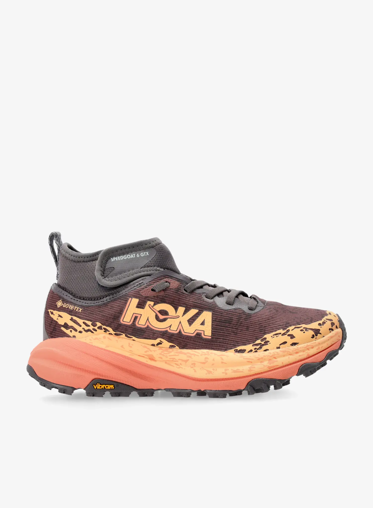 Ženske trail tenisice Hoka Speedgoat 6 Mid GTX - galaxy/guava