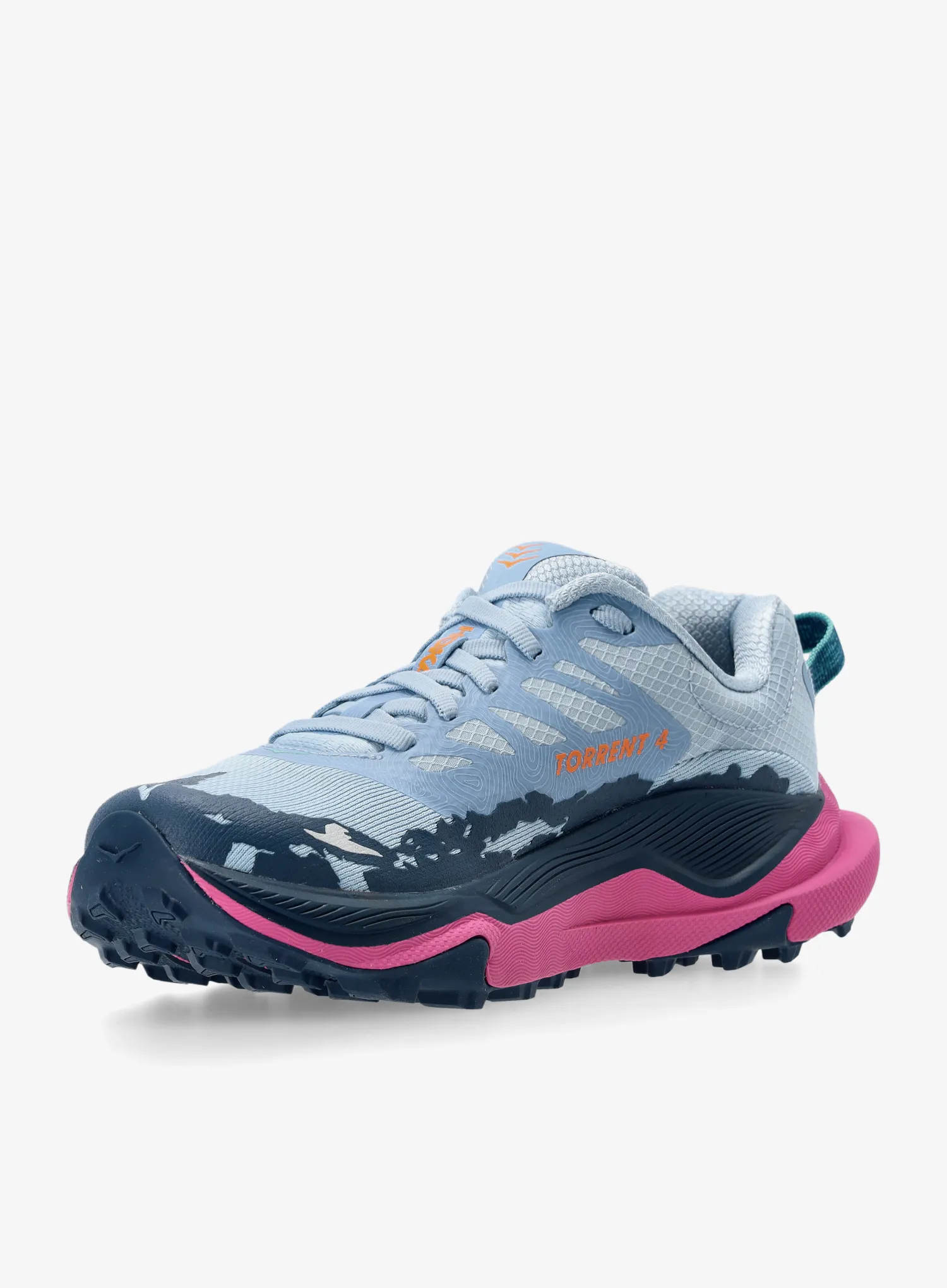 Ženske trail tenisice Hoka Torrent 4 - drizzle/fuchsia