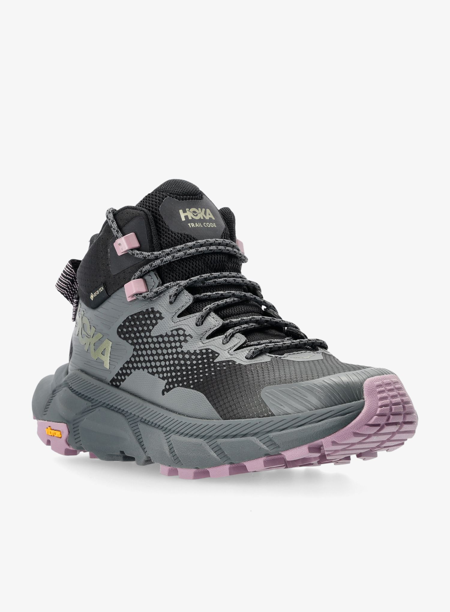 Ženske planinarske cipele Hoka Trail Code GTX - black/castlerock