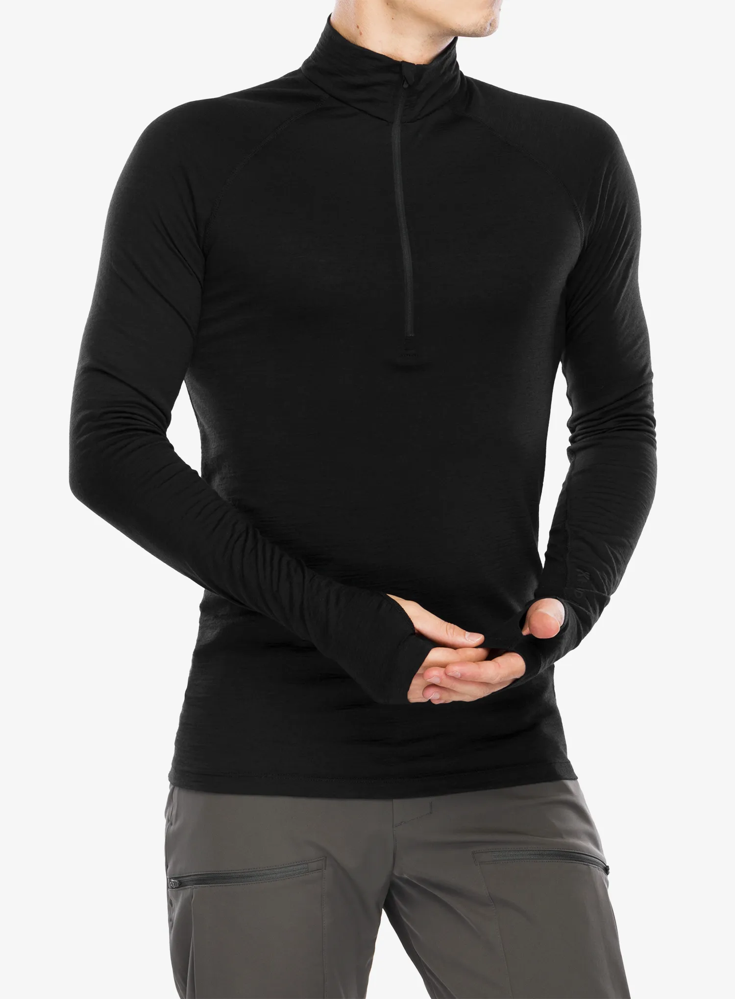 Termoaktivna dukserica Houdini Desoli Light Half Zip - true black