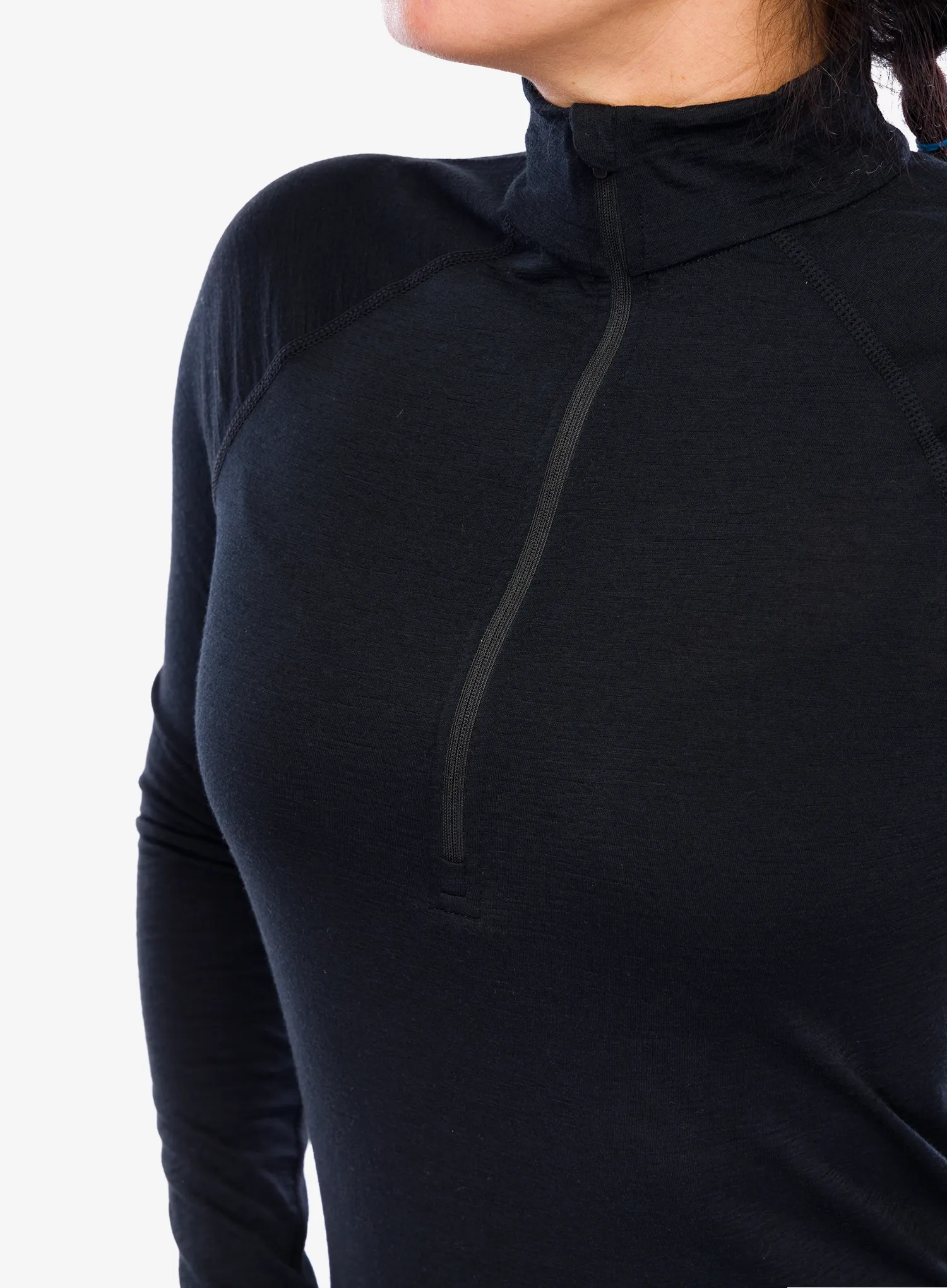 Ženska termoaktivna dukserica Houdini Desoli Light Half Zip - true black