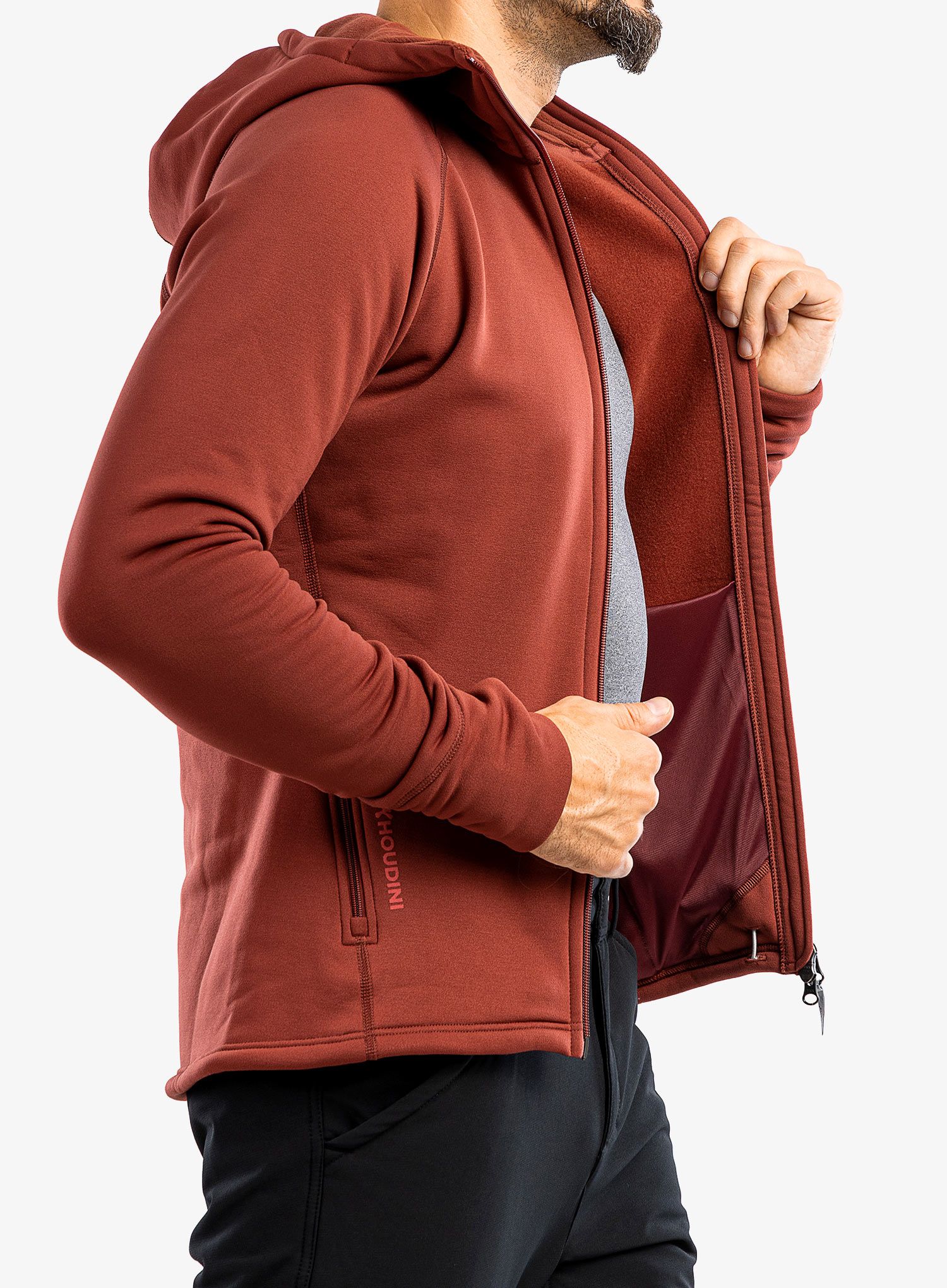 Dukserica od flisa Houdini Power Houdi - deep red