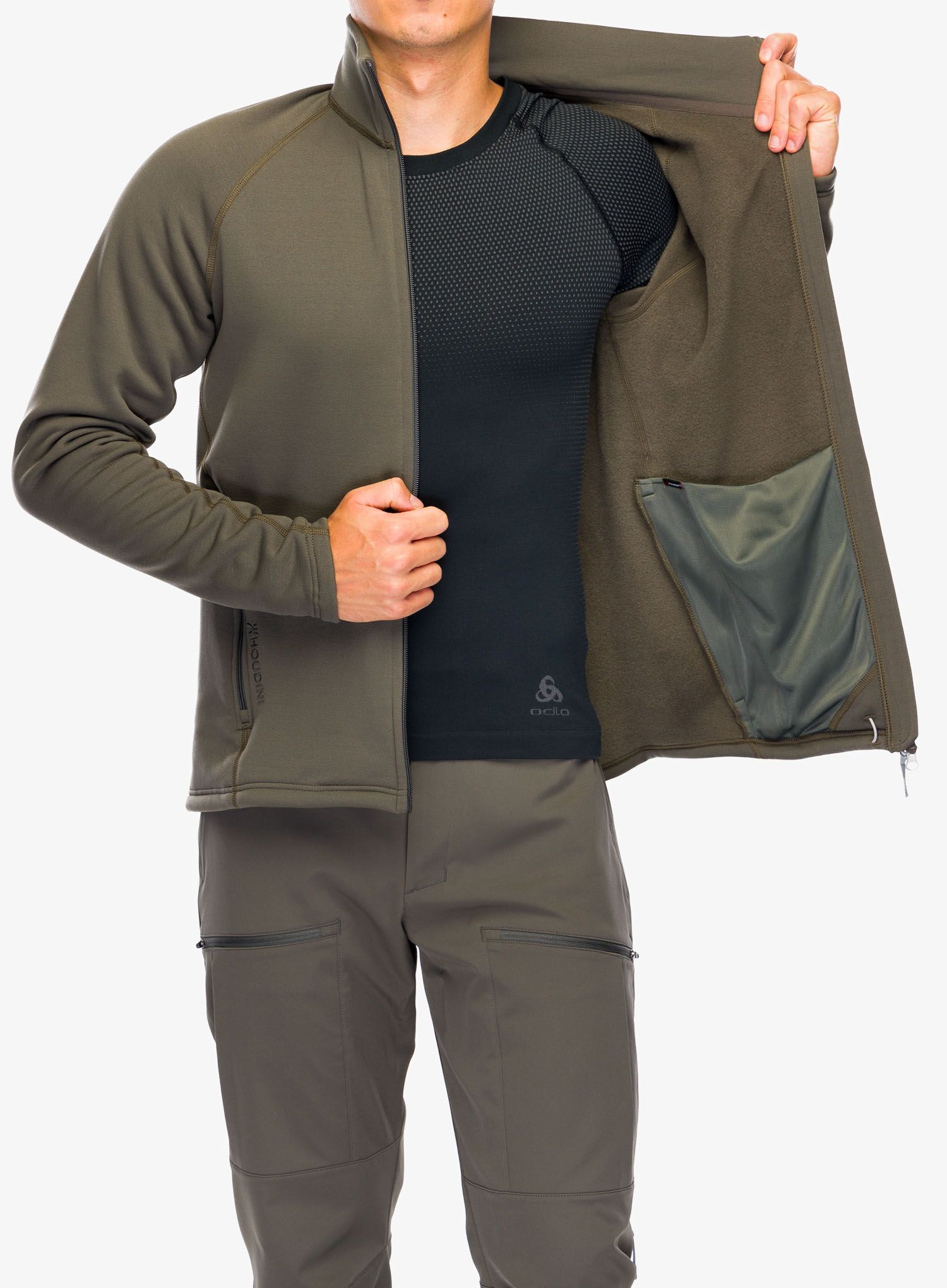Jakna od flisa Houdini Power Up Jacket - baremark green