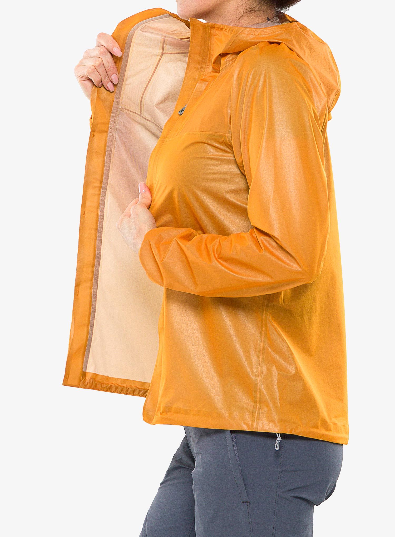 Ženska kišna jakna Houdini The Orange Jacket - orange